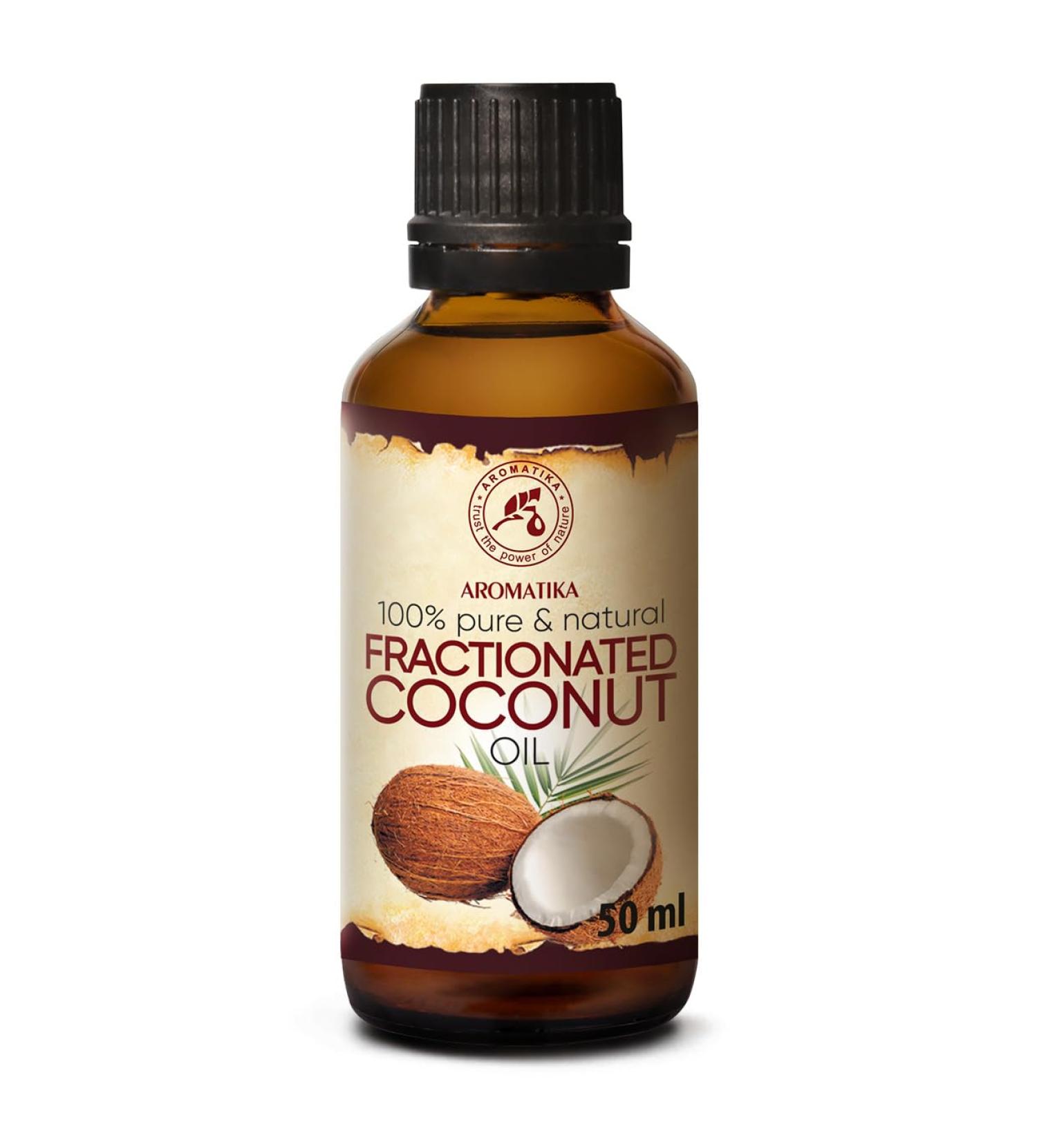 Fractionated Coconut Oil 50ml - 100% Pure & Natural Odorless Beauty Oil for Skin Hair & Massage - Best Essential Oil for Body & Facial Care - Buy Online on GoSupps.com