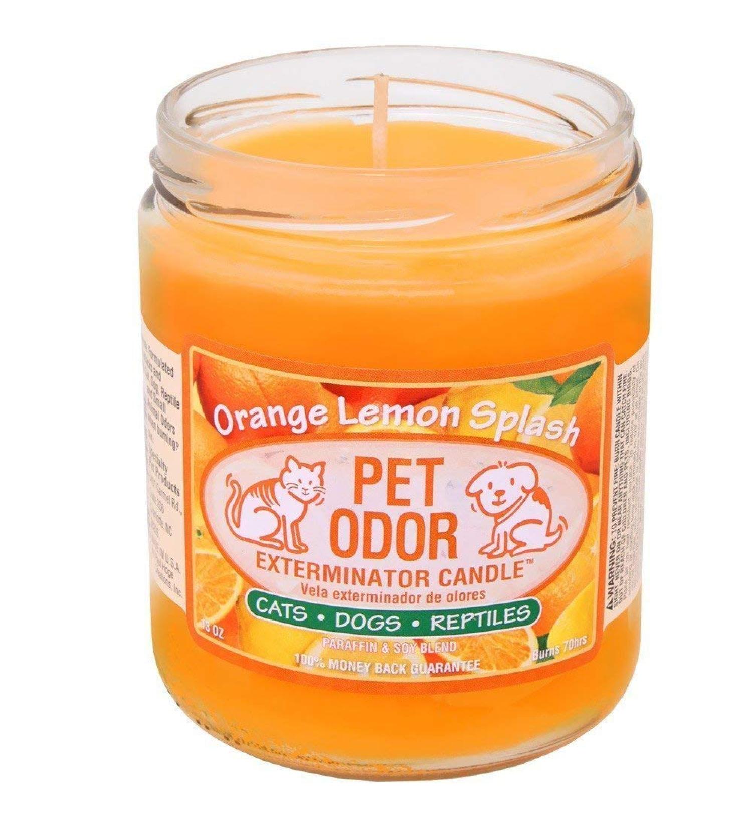 Pet Odor Exterminator Candle, Orange Lemon Splash,13 oz