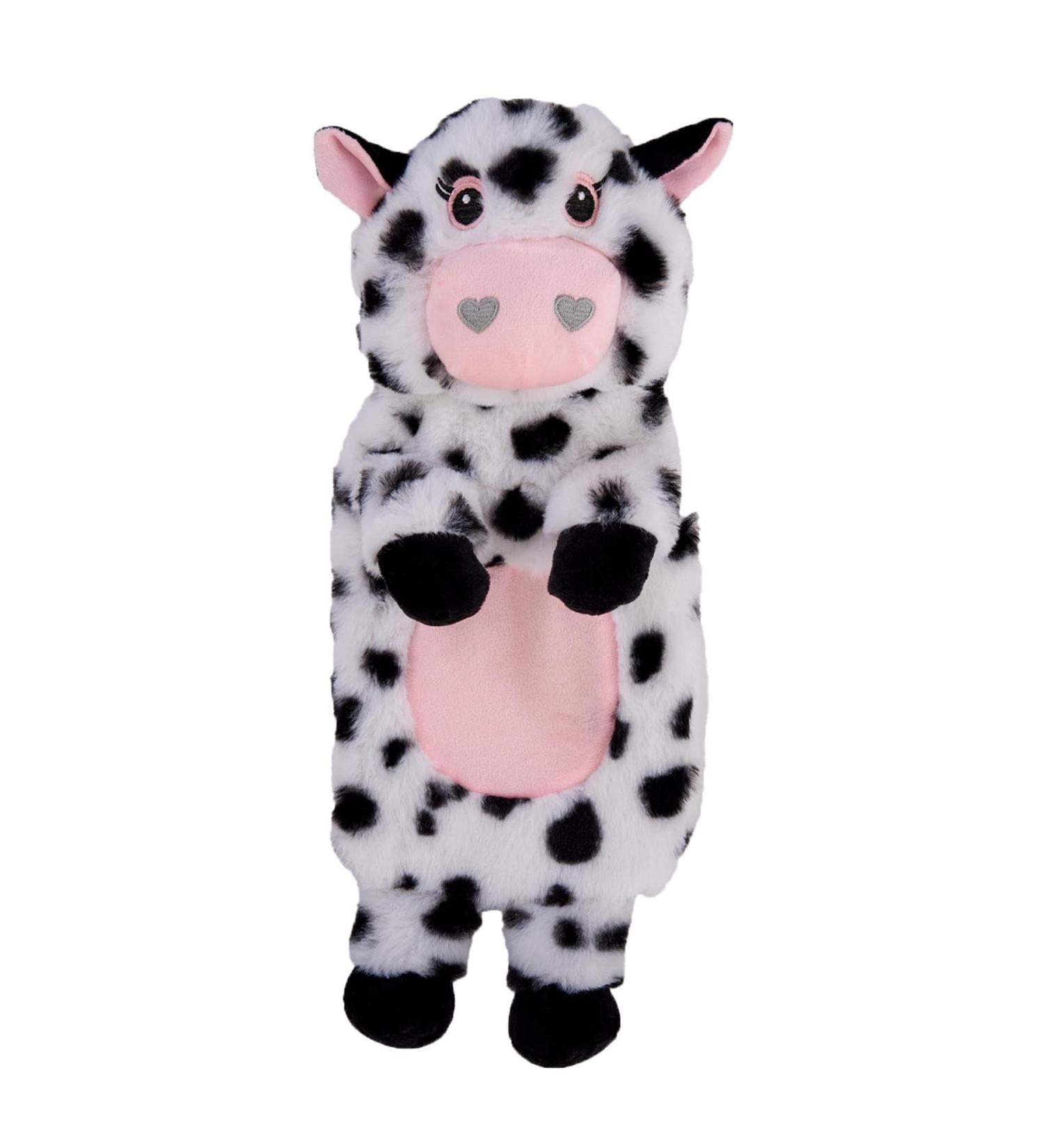 K Collection Cow Design 3D Novelty Hot Water Bottle with Plush Cover - Premium Natural Rubber - Black/White HWB - Buy Online on GoSupps.com