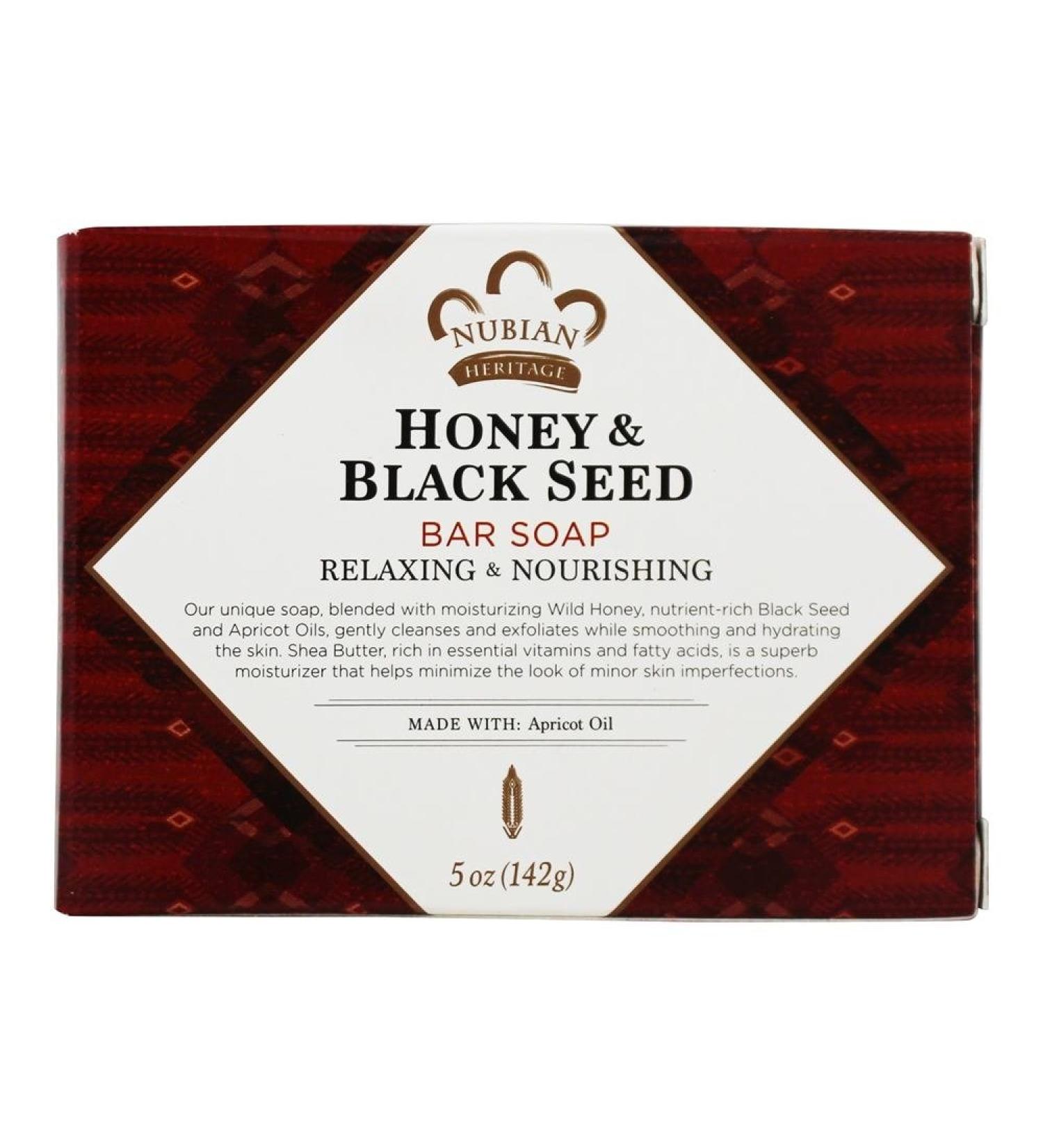 Nubian Heritage Honey & Black Seed Bar Soap 5 oz - Pack of 6 - Buy Online on GoSupps.com