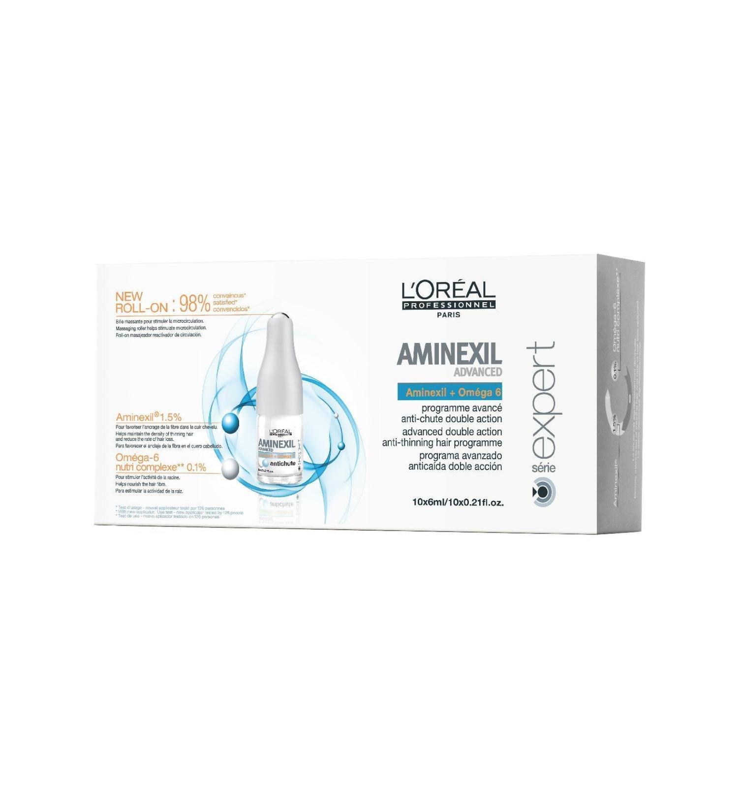 New with ROLL ON L'Oréal Professionnel Advanced Program Anti-fall Double Action Aminexil Advanced with Omega-6 Nutri Complex