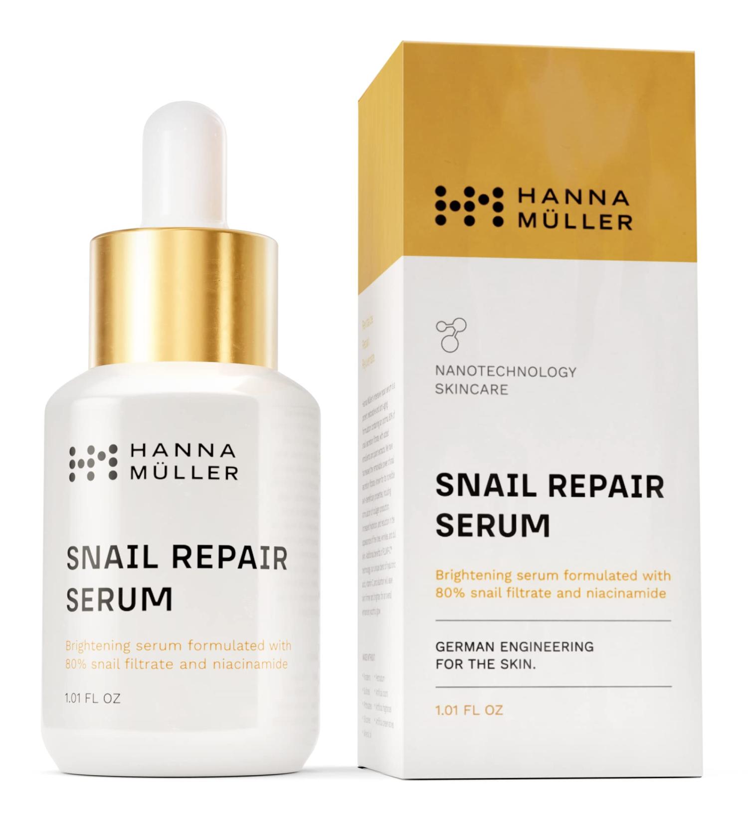 Snail Mucin Repair Serum - Hydrating Moisturizer with Vitamin C for Dark Spots & Fine Lines - Buy Online on GoSupps.com