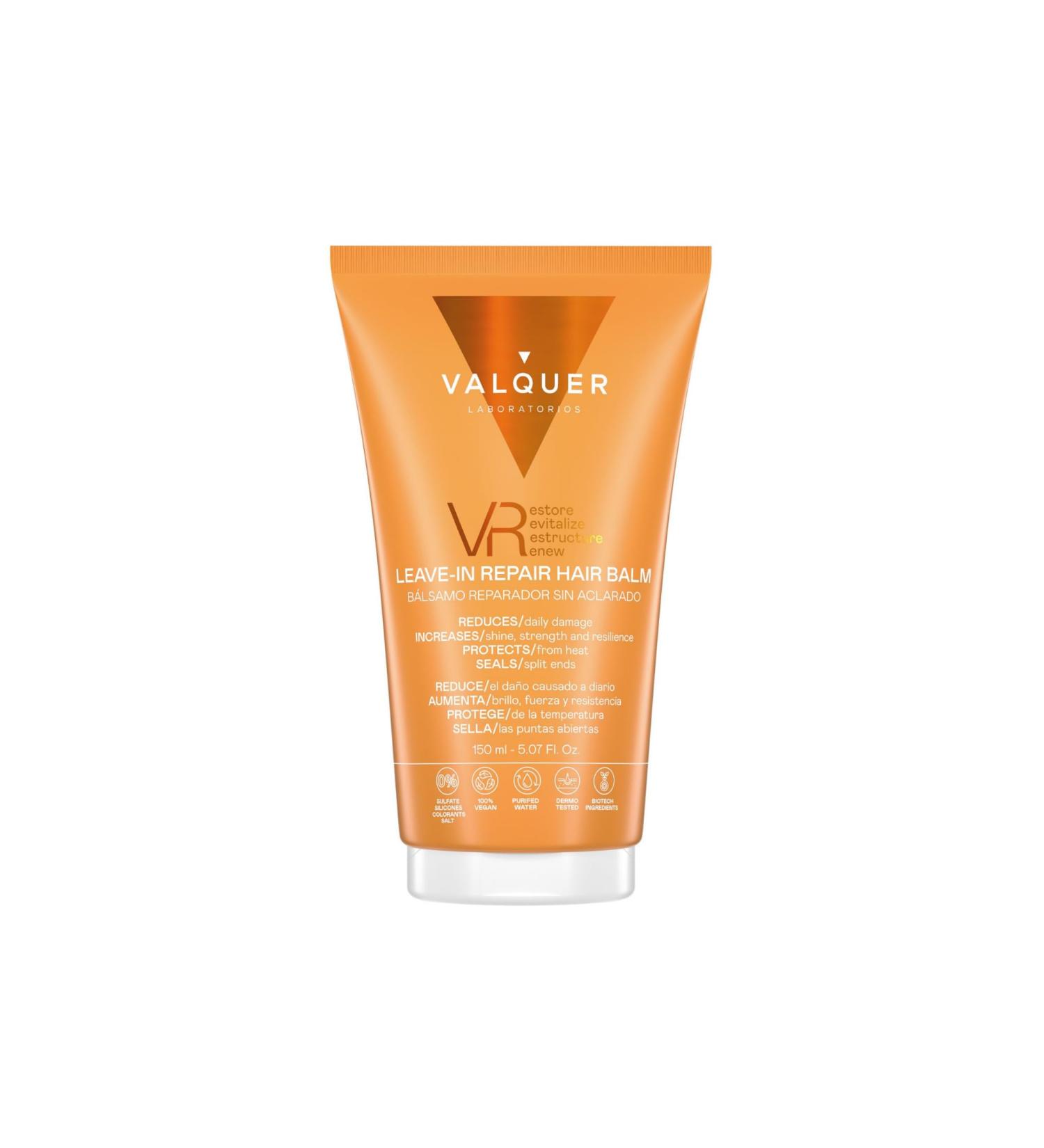 VALQUER Baume r parateur sans rin age 3 en 1 | VR : apr s-shampoing s rum et soin intensif | Hydrate et scelle les pointes fourchues | Formule V gane | 200 ml - Buy Online on GoSupps.com