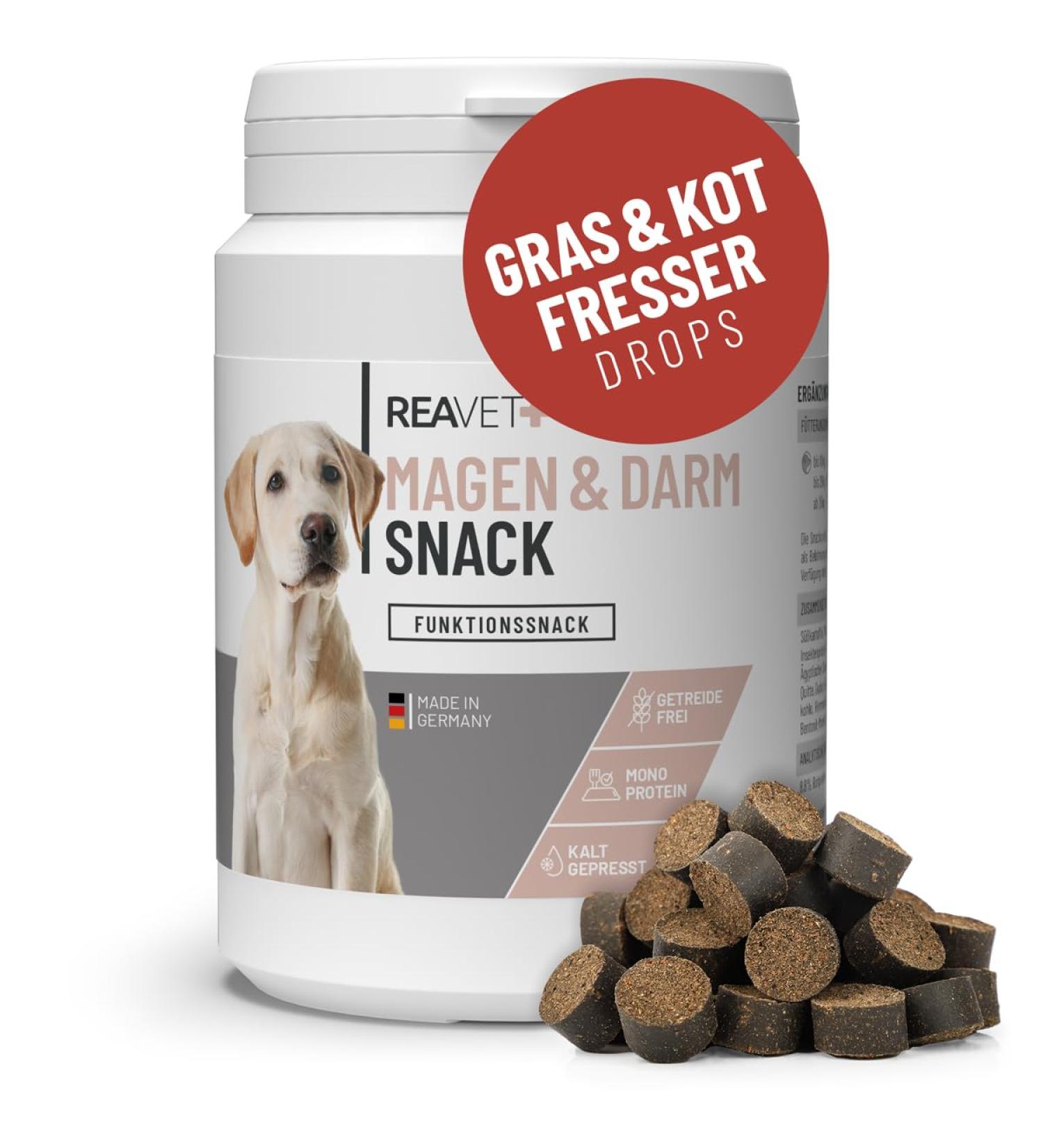 Reavet Grass & Fennel Drops for Dogs Calms Stomach Reduces Heartburn | Grain-Free Sugar-Free Solution for Grass Eaters - Buy Online on GoSupps.com