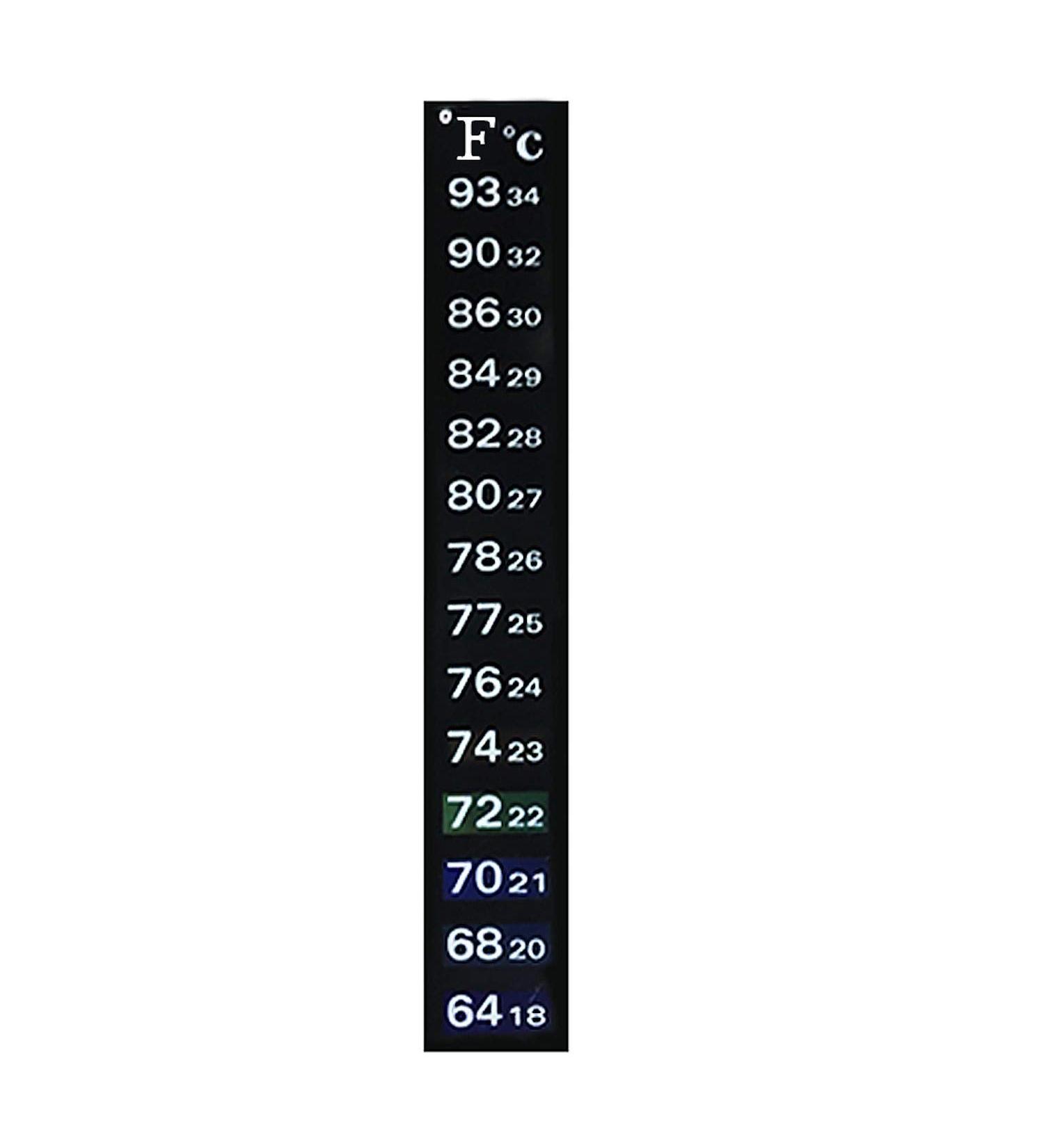 SunGrow Aquarium Sticker Thermometer - Precise Temperature Measurement for Fish, Shrimps & Turtles - Easy Peel & Stick Installation - 2 Color Indicators - Buy Online on GoSupps.com