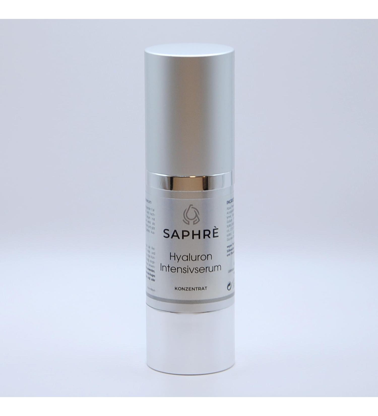 Saphr Hyaluron Intensive serum short and long chain moisture booster hyaluronic acid panthenol and xylitol for dry and mature skin 30 ml vegan - Buy Online on GoSupps.com