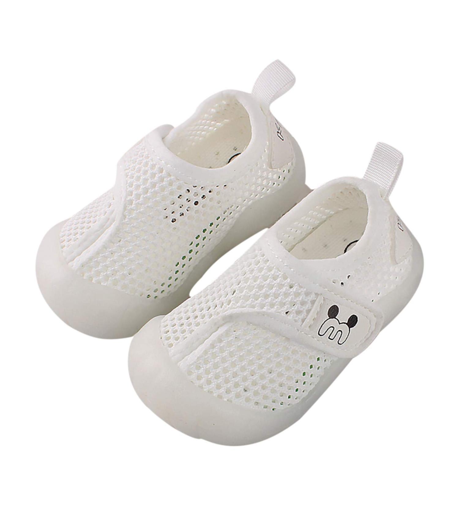 Children's Lightweight Sports Shoes for Baby First-Walking | Breathable Mesh Trainers for Boys and Girls | Size 16 White - Buy Online on GoSupps.com