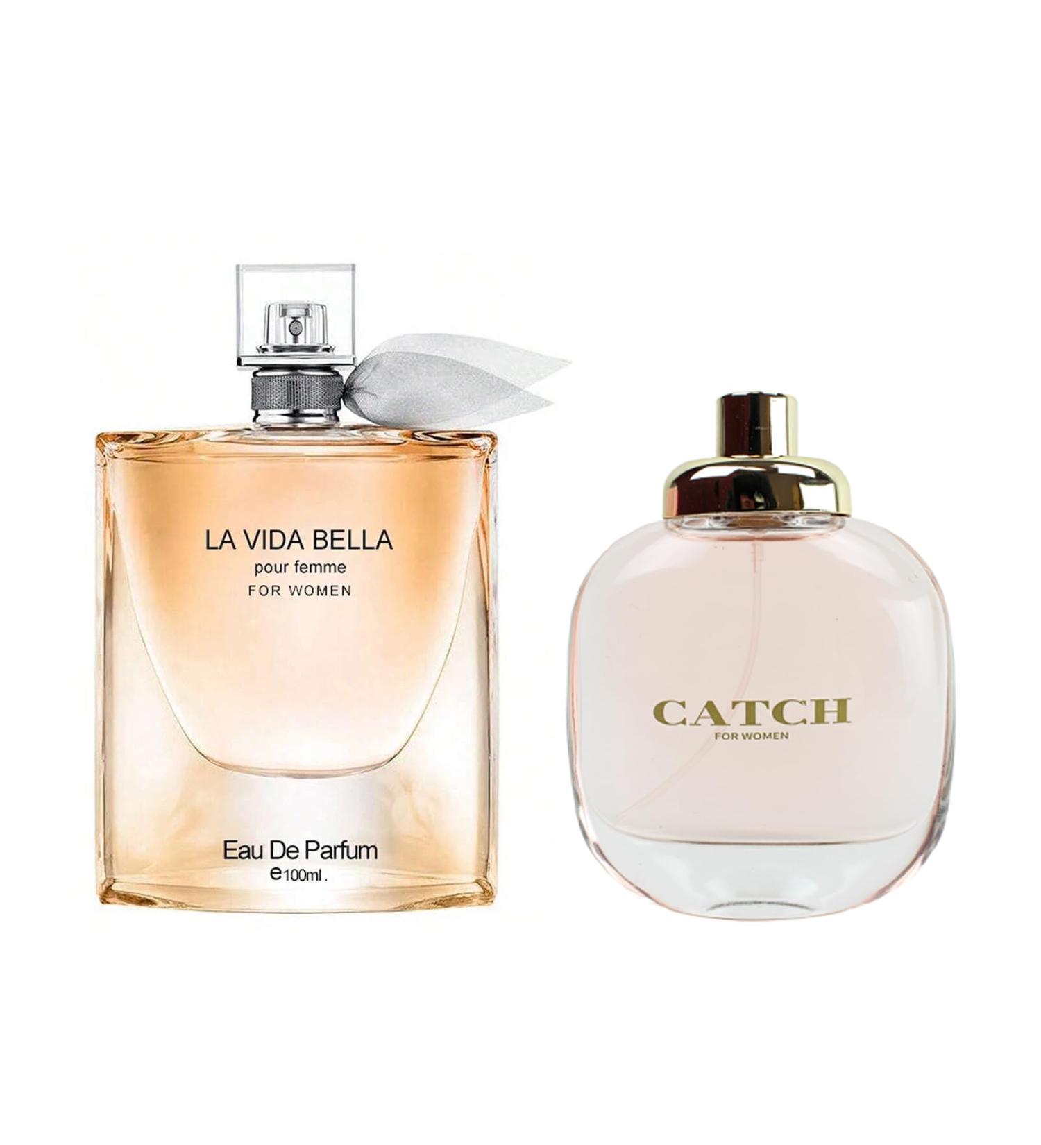 Women's Perfume La Vida Bella& Catch Women Combo Set Eau De Parfum Long Lasting Fragrance 3.4 Fl Oz Spray Each for Daily Used la vida bella&Catch Women - Buy Online on GoSupps.com