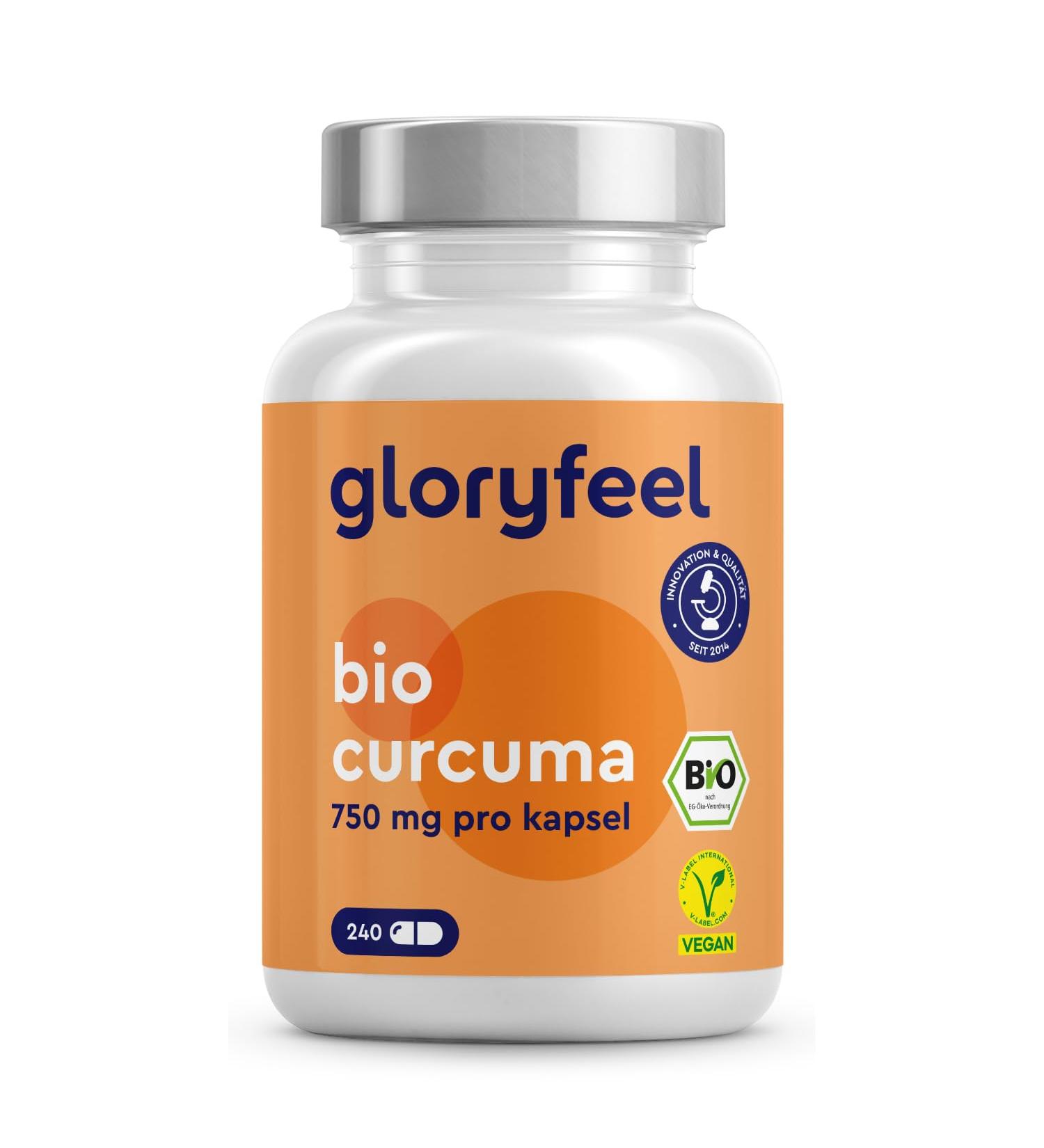 Organic Turmeric Capsules - 240 Pieces - High-Dose 4500mg Curcumin with Black Pepper - Laboratory Tested & Organic Quality - Buy Online on GoSupps.com
