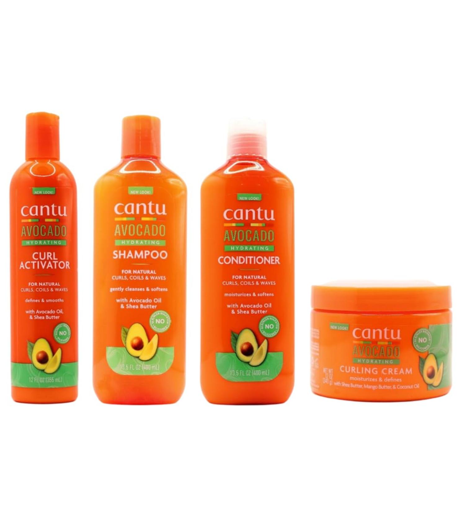 Cantu Avacado Hydrating Cream Shampoo Conditioner Curling Cream & Curl Activator Cream set van 4 - Buy Online on GoSupps.com