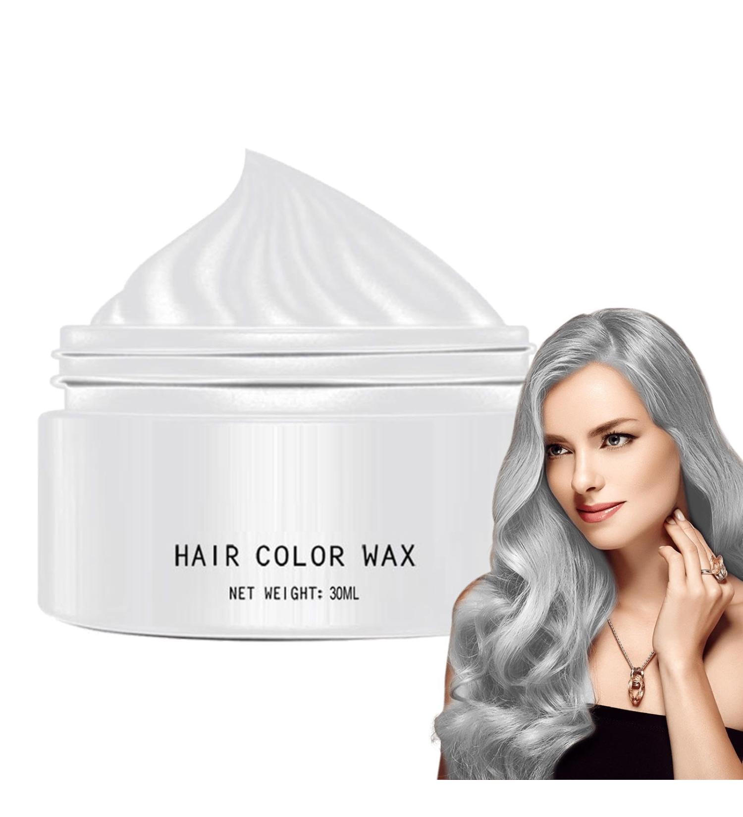 Hair Styling Wax Temporary Hair Coloring Wax for White Hair 45g Instant Hair Styling Cream Dye Temporary Modeling Natural Color Hair Dye Wax for Men Women - Buy Online on GoSupps.com