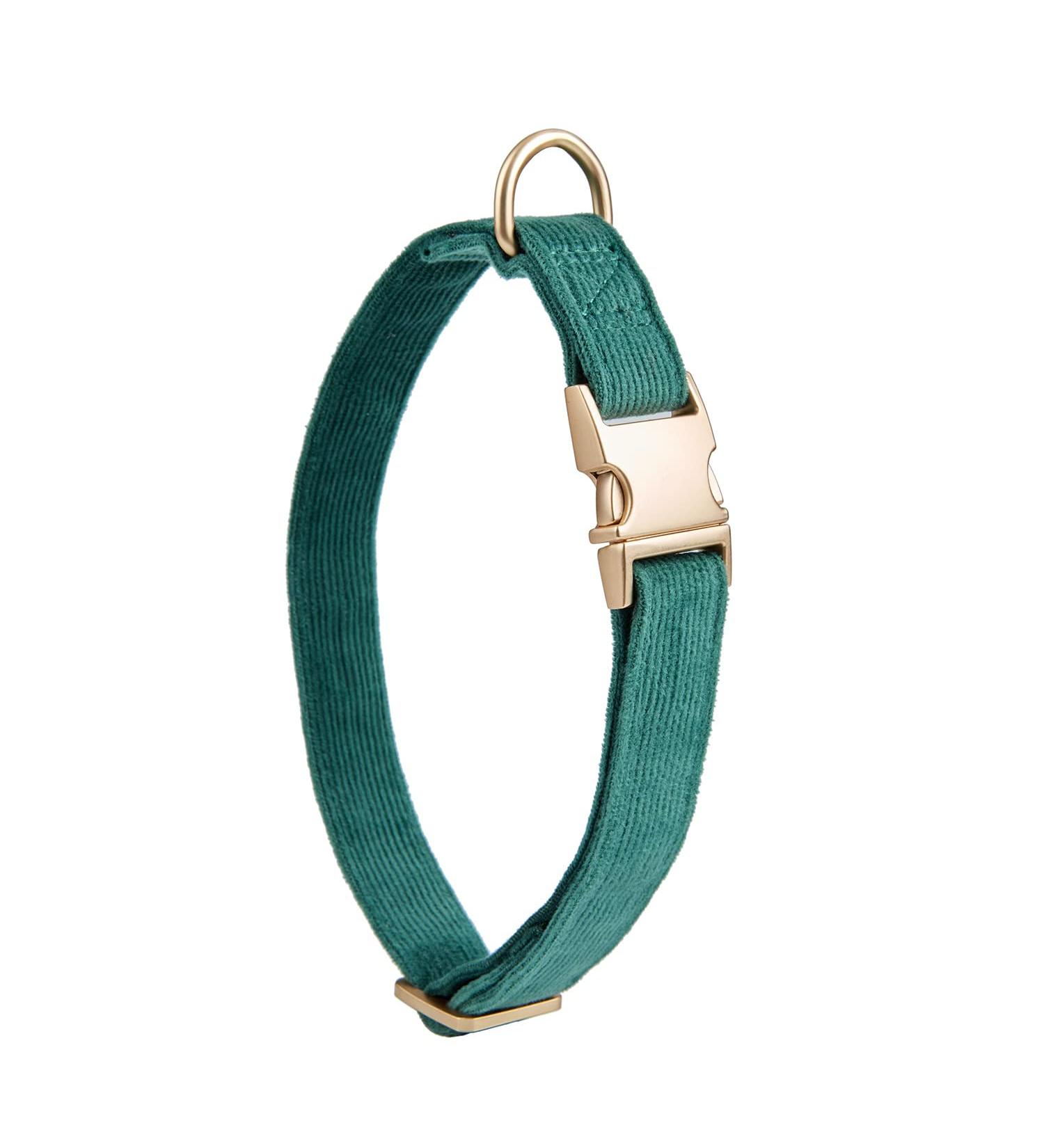YUDOTE Ultra-Soft Natural Cotton Dog Collar for Large Dogs with Sensitive Skin - Green L (1 Pack) - Buy Online on GoSupps.com