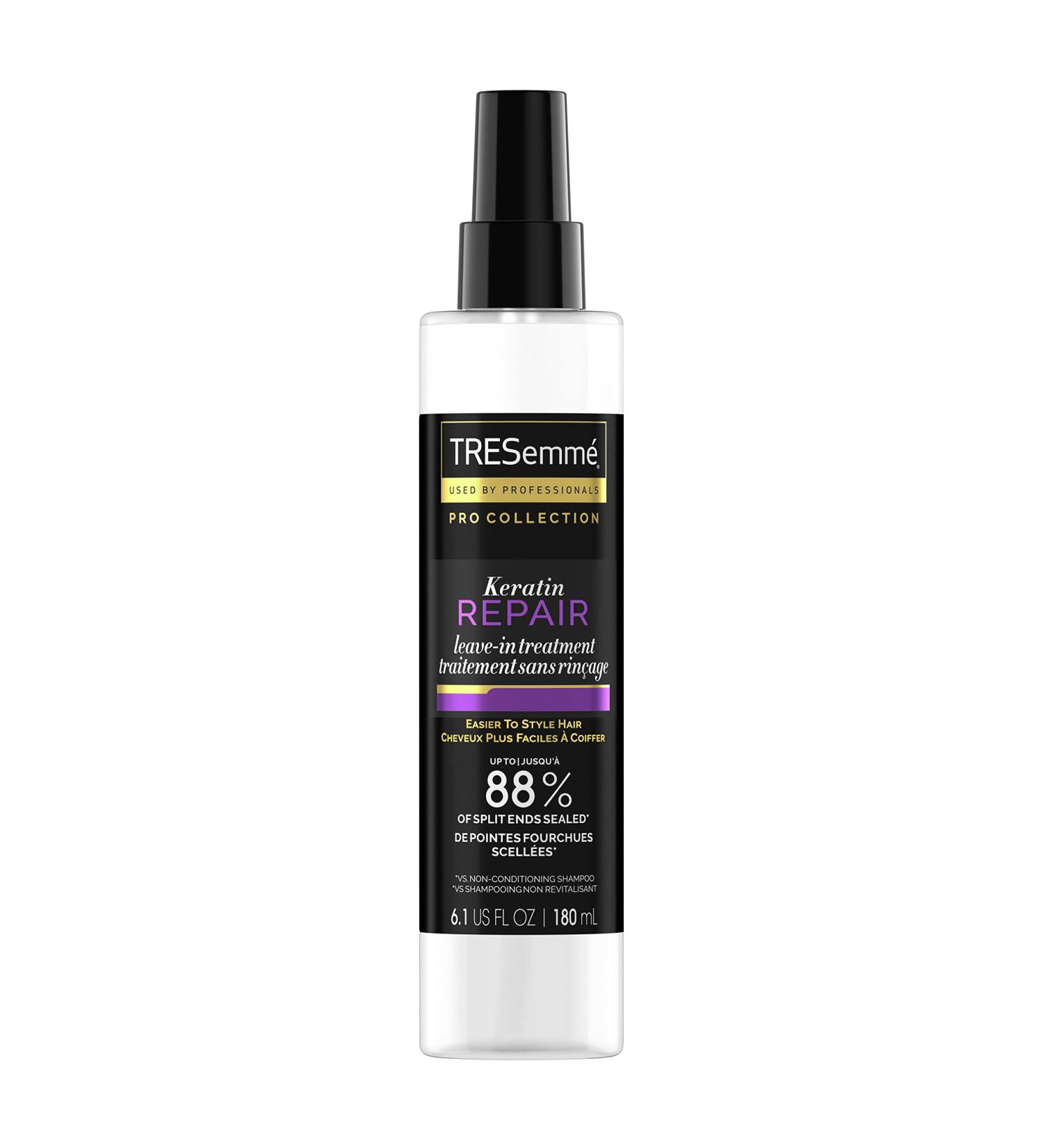 TRESemm Pro Collection Keratin Repair Leave In Hair Treatment for Strong Healthy-Looking Hair Care Hair Styling Treatment Spray Visibly Repair Split Ends 6.1 oz 6.1 Fl Oz (Pack of 1) - Buy Online on GoSupps.com