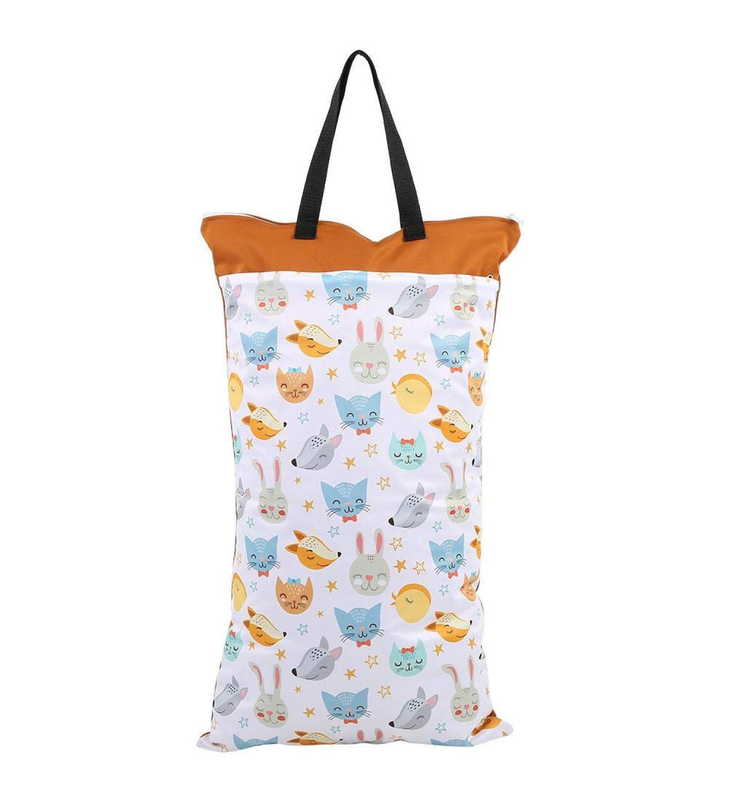 Fdit Large Hanging Wet/Dry Bucket Bag for Cloth Nappy Inserts - Reusable White | Waterproof Zippers | Nappy Laundry Solution - Buy Online on GoSupps.com