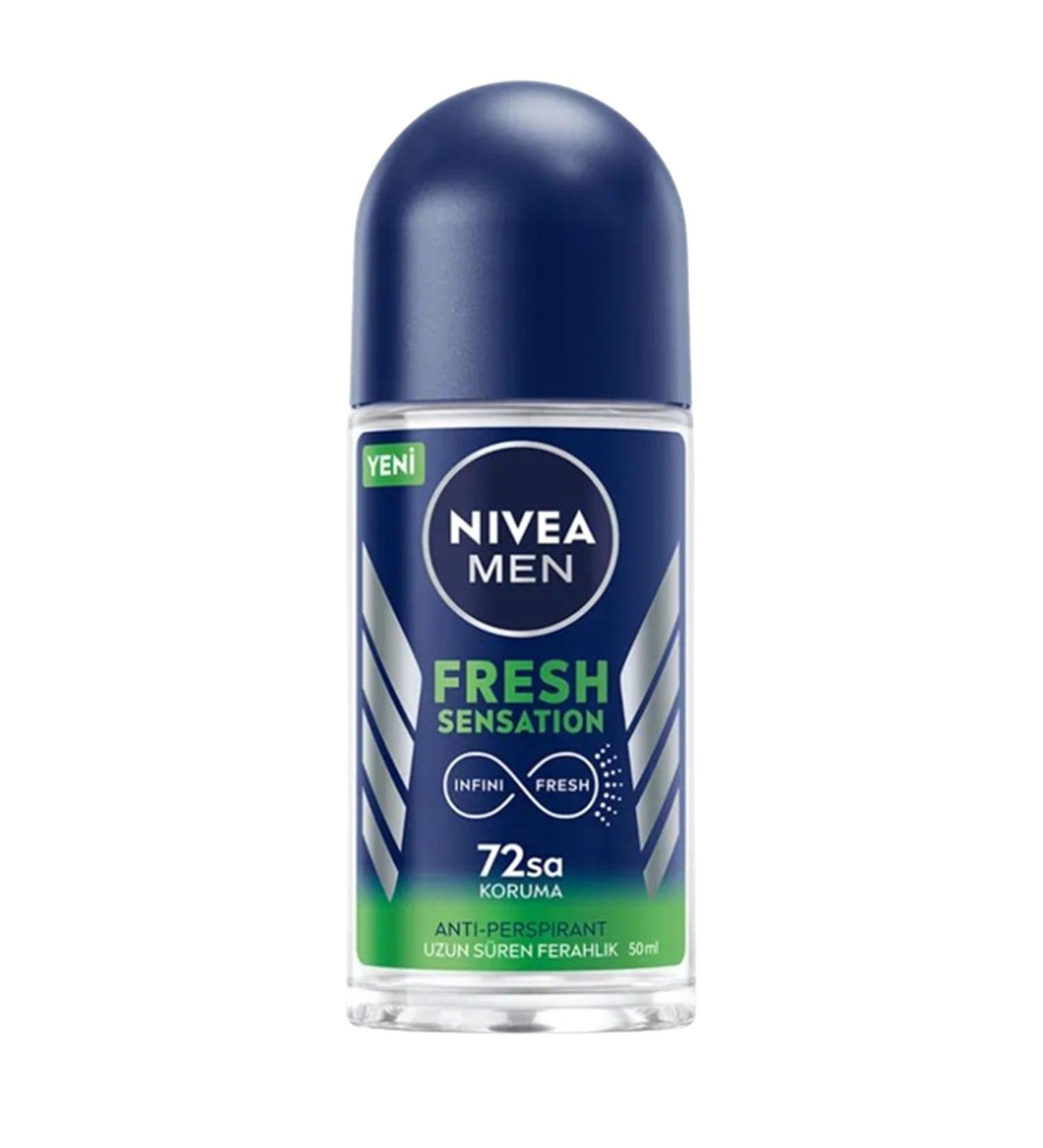 Buy Nivea Men Fresh Sensation Deodorant Roll-On 1.7 fl oz - Long-lasting Freshness Worldwide Shipping - Buy Online on GoSupps.com