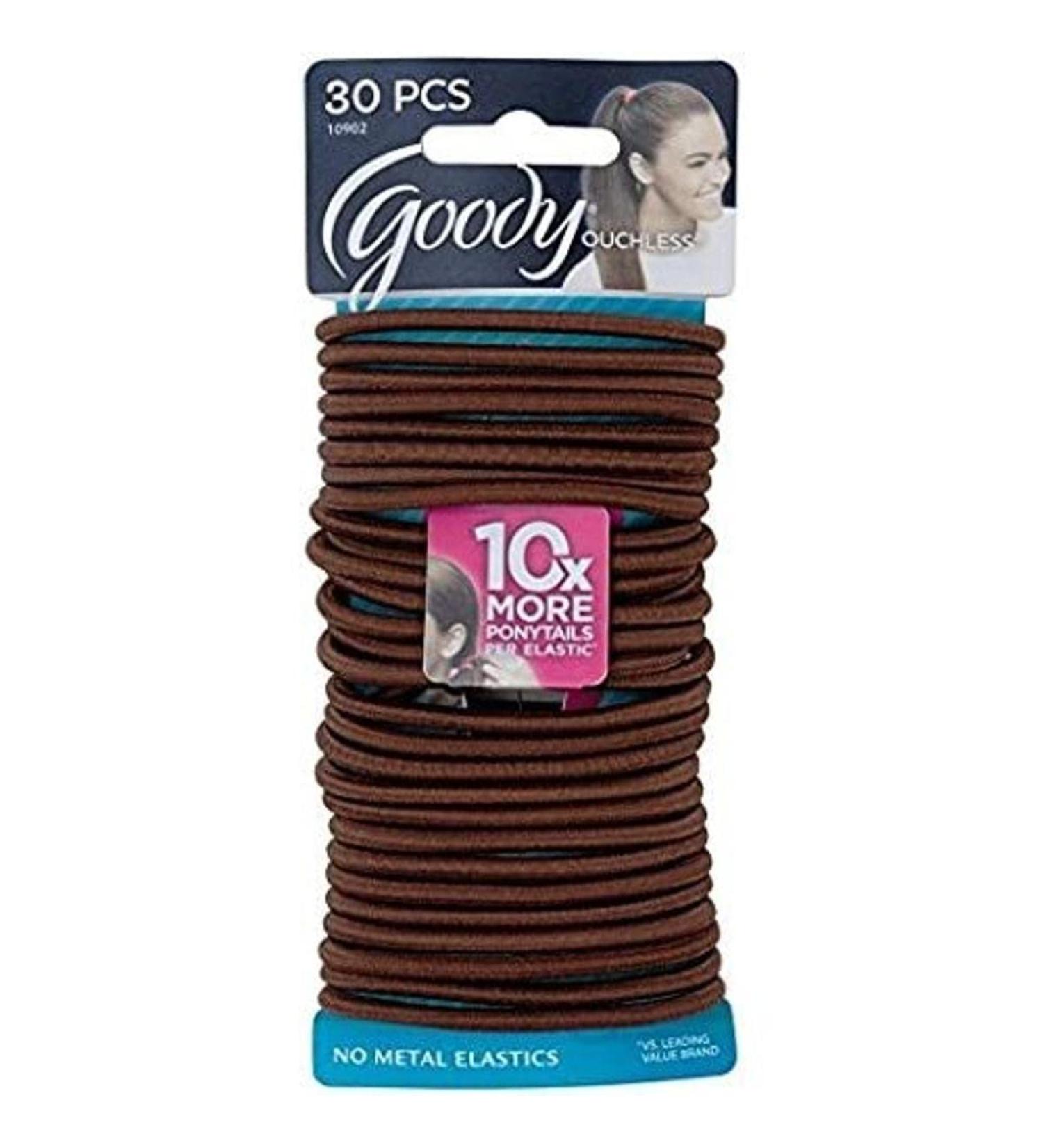 Goody Women's Ouchless Braided Elastics - Brown (30 Count) - Buy Online on GoSupps.com