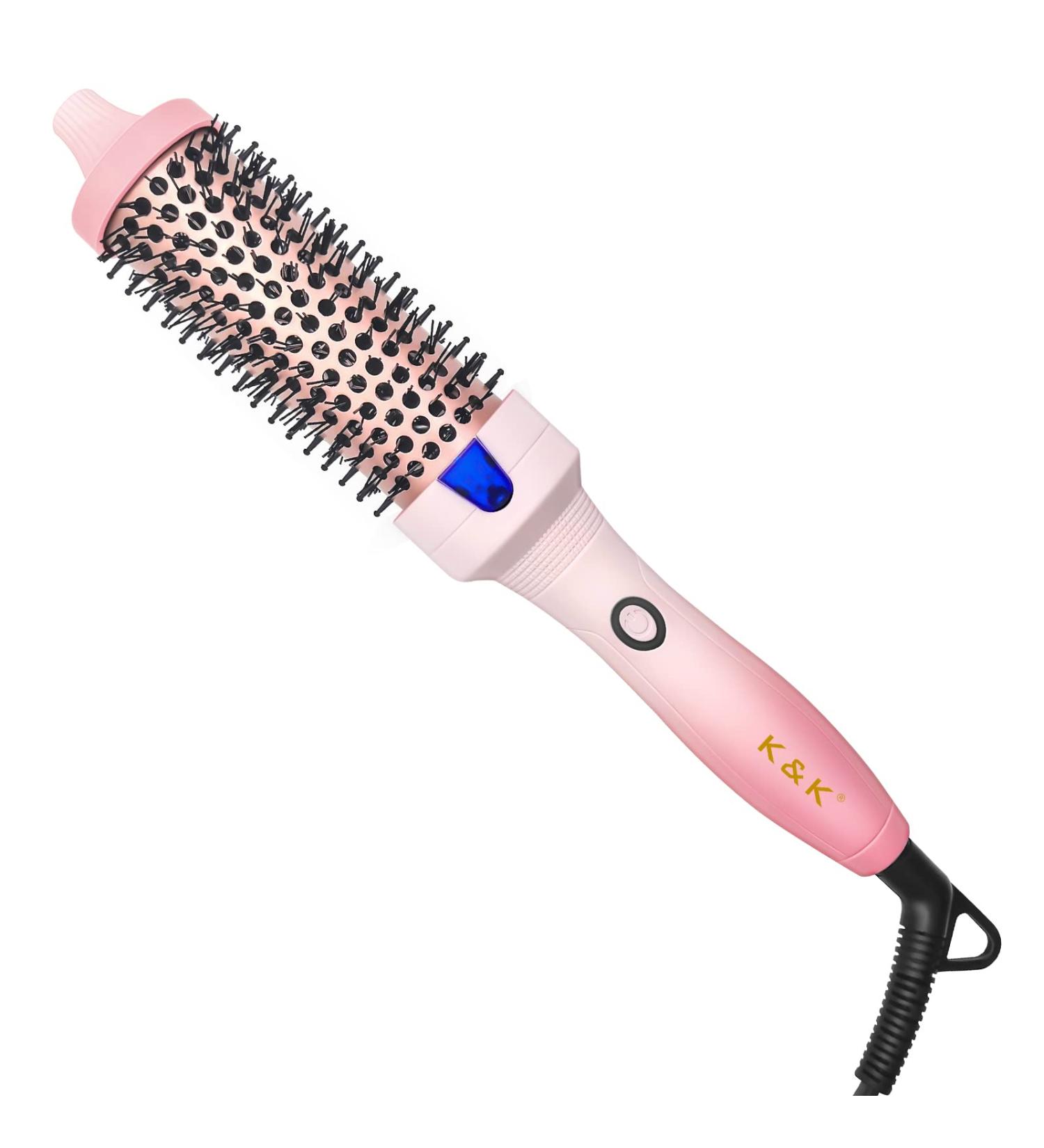 K&K 1.5 Inch Heated Curling Comb - Ceramic Tourmaline Ionic Volumizing Brush - Buy Online on GoSupps.com
