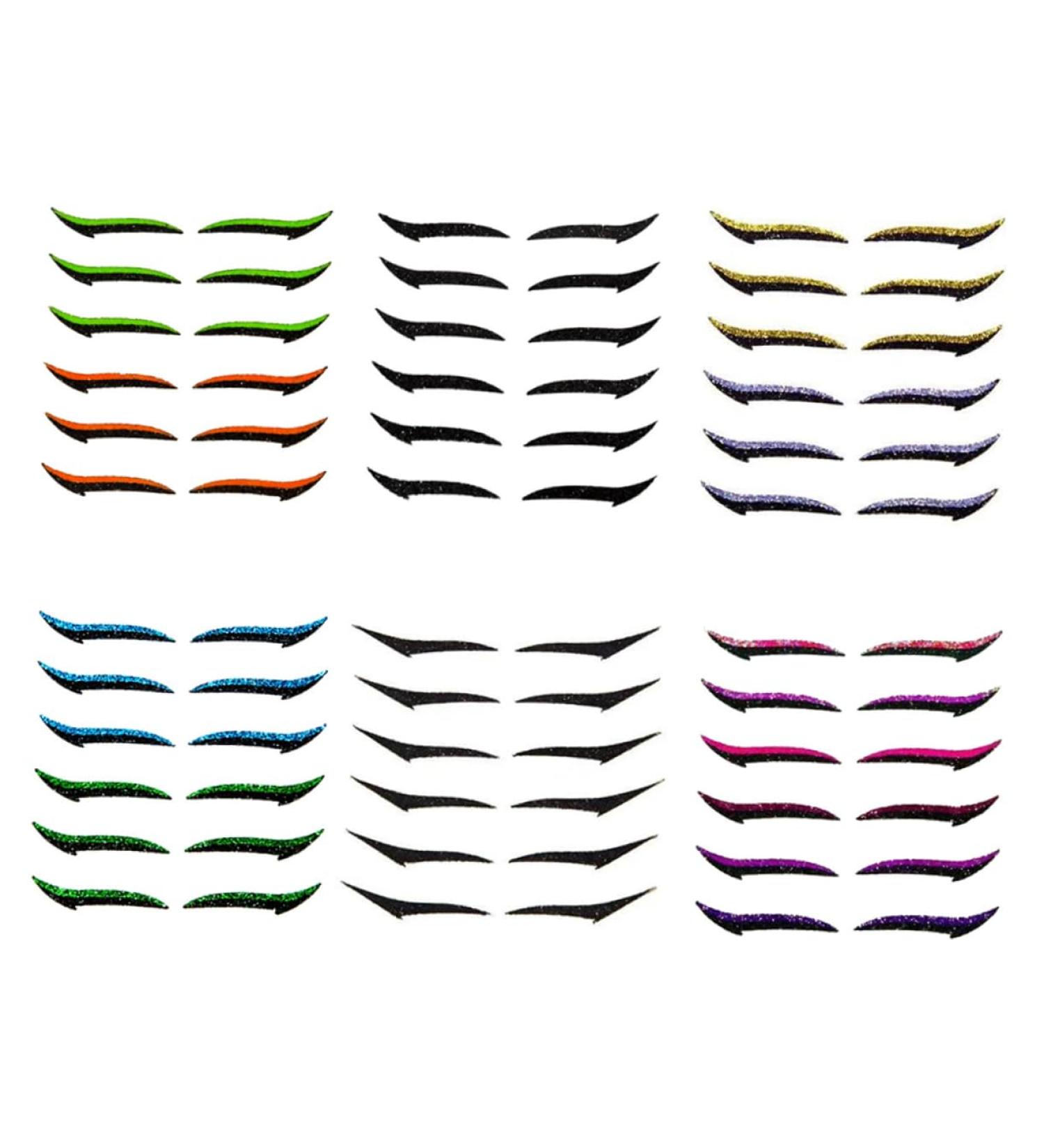 Didiseaon 12 Pcs Eyeliner Products Lotus Light for Temple Eyelash Tape Stickers Double Eyelid Applique Plastic - Buy Online on GoSupps.com