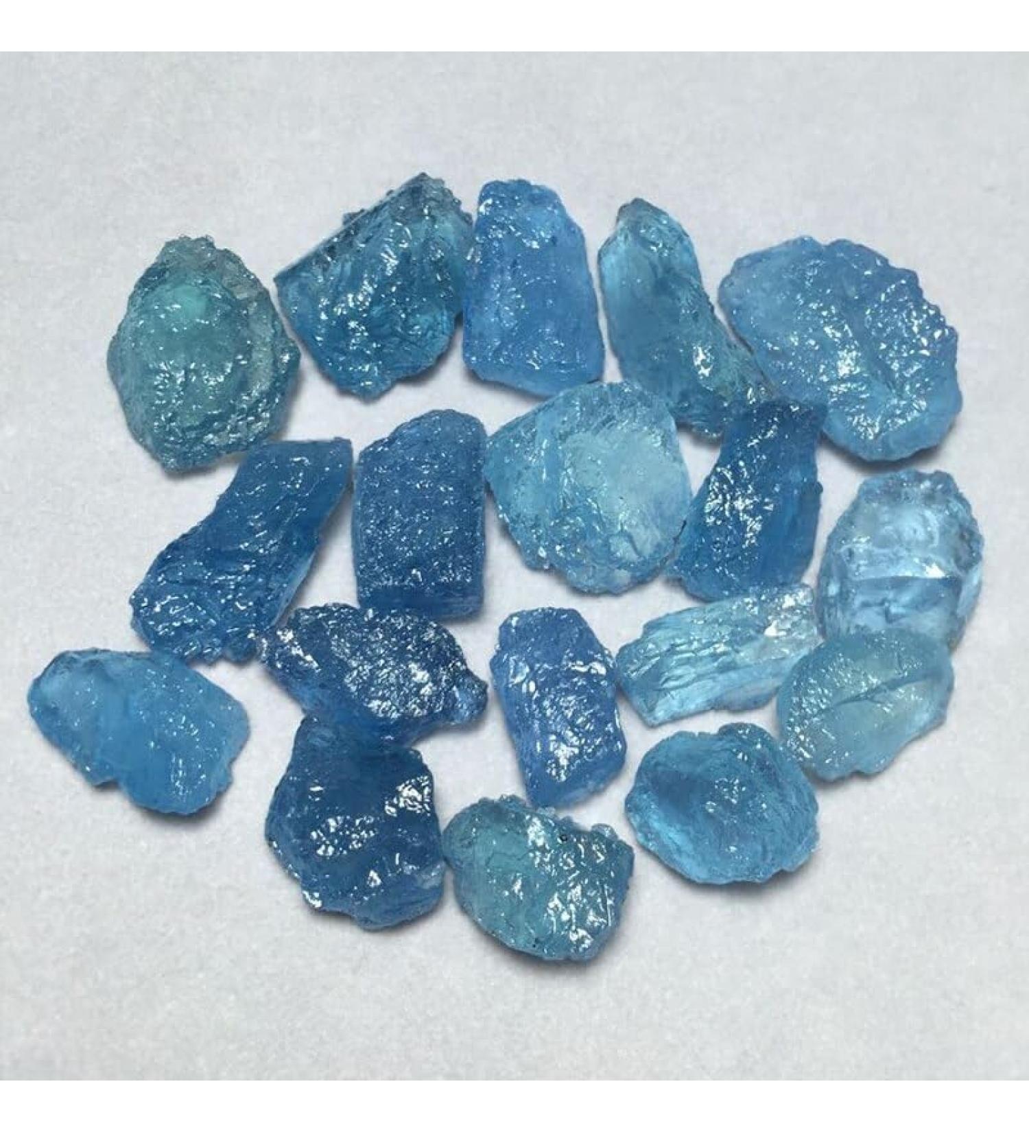 Natural Crystal Rough 1pc Rough Aquamarine Raw Stone Natural Crystal Reiki Gemstone Specimen - Buy Online on GoSupps.com