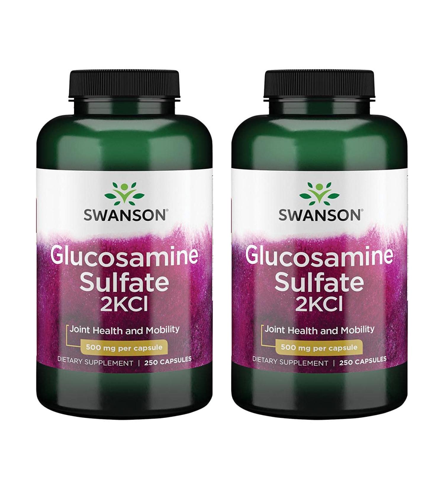 Swanson Glucosamine Sulfate 2Kcl 500mg 250 Capsules (2 Pack) - Buy Online on GoSupps.com