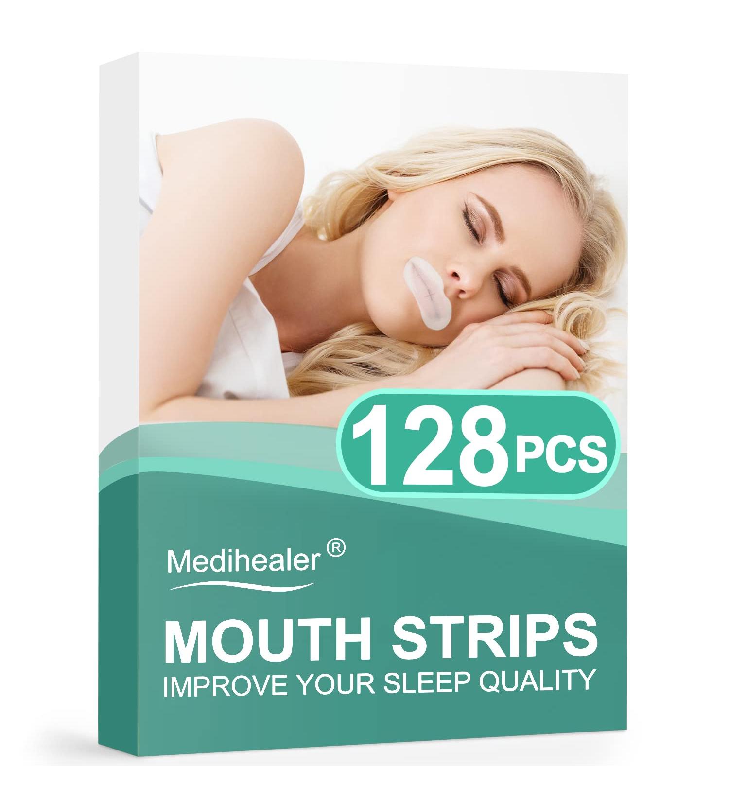 128Pcs Advanced Gentle Sleep Mouth Strips for Mouth Breathers - Instant Snoring Relief & Improved Nighttime Sleeping - Buy Online on GoSupps.com