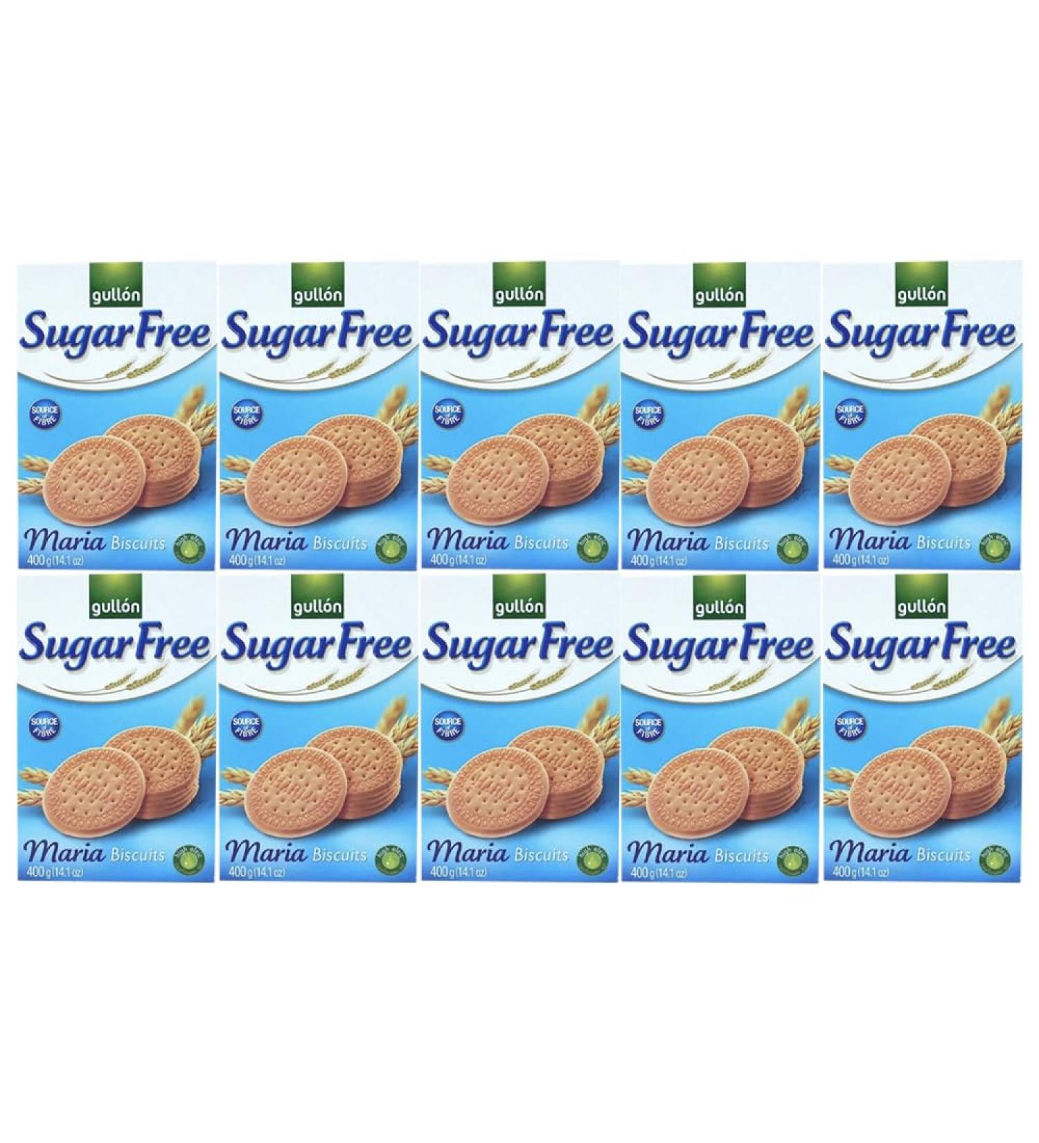 Gullon 10 x 400g Biscuits With Welari Thank You Card High Fibre Breakfast Tea Maria Cookies Sugar FREE Sweet Dessert Snack (4000g) - Buy Online on GoSupps.com