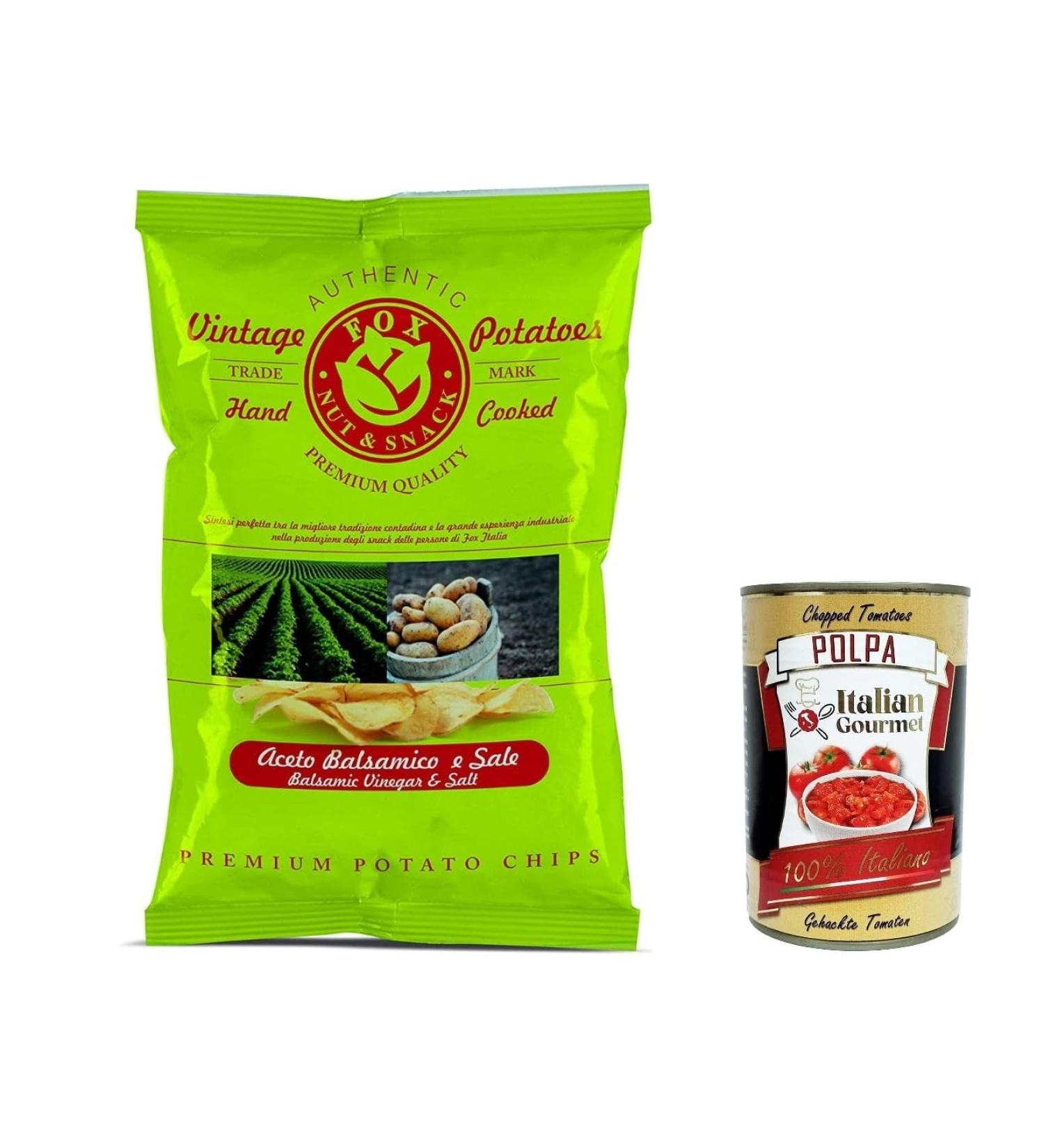  Italian Gourmet E.R. Fox Natural Quality Vintage Pack of 20 potatoes in balsamic vinegar and sea salt 120g + Italian gourmet polpa 400g - Buy Online on GoSupps.com
