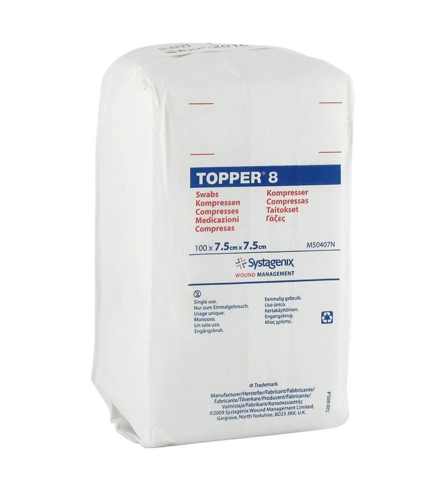 TOPPER 8 compression 7.5x7.5 cm non-sterile 100 pcs