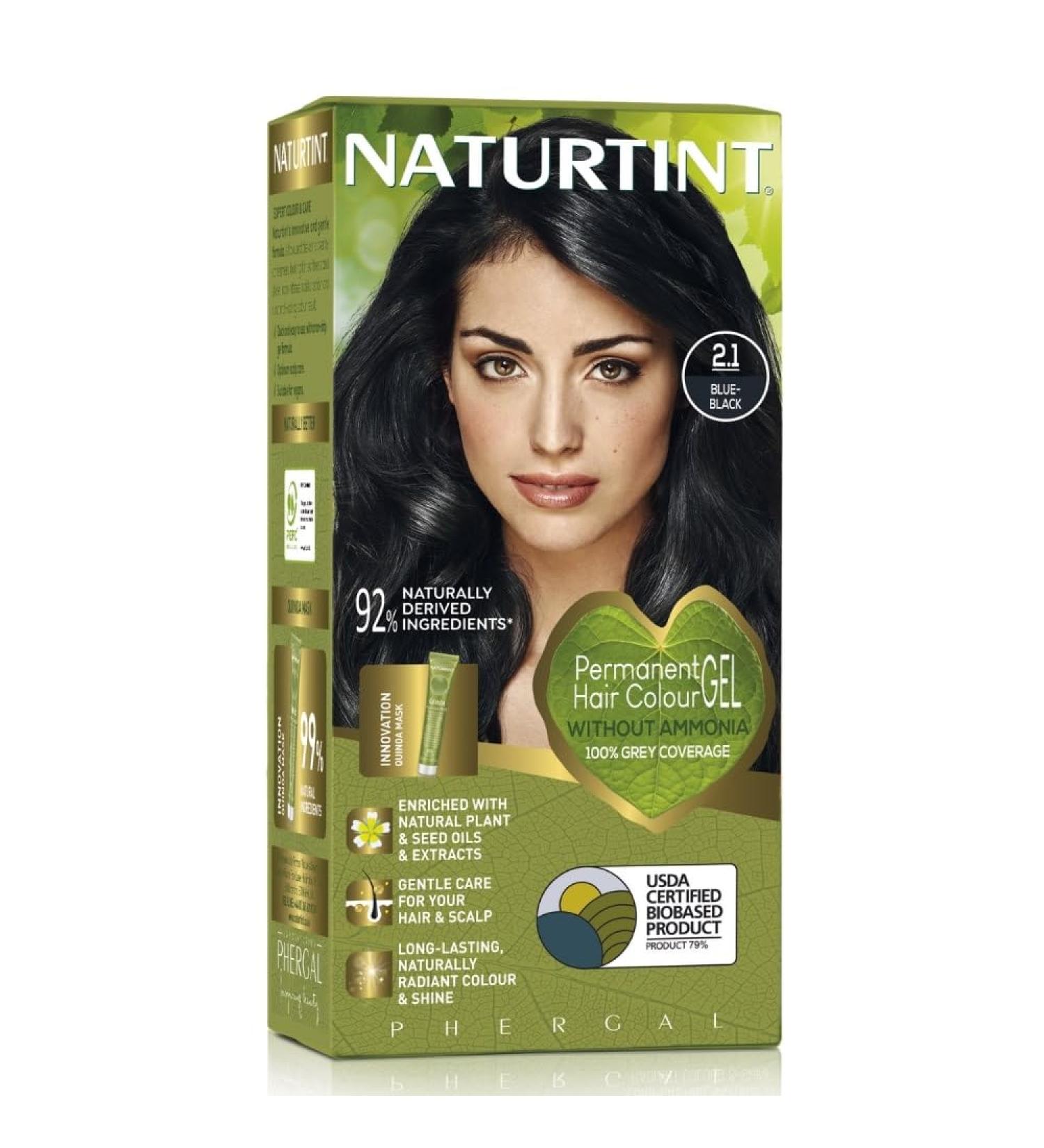 Naturtint Permanent Hair Colour 2.1 Blue-Black 170ml - Long-Lasting Hair Color - Buy Online on GoSupps.com