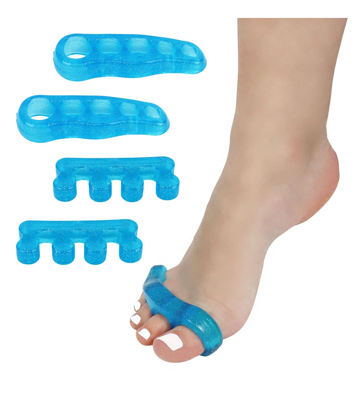 Silicone Gel Toe Separators - Hammer Toe Straightener & Bunion Corrector for Women & Men - Size 10 & Above (Blue) - Buy Online on GoSupps.com