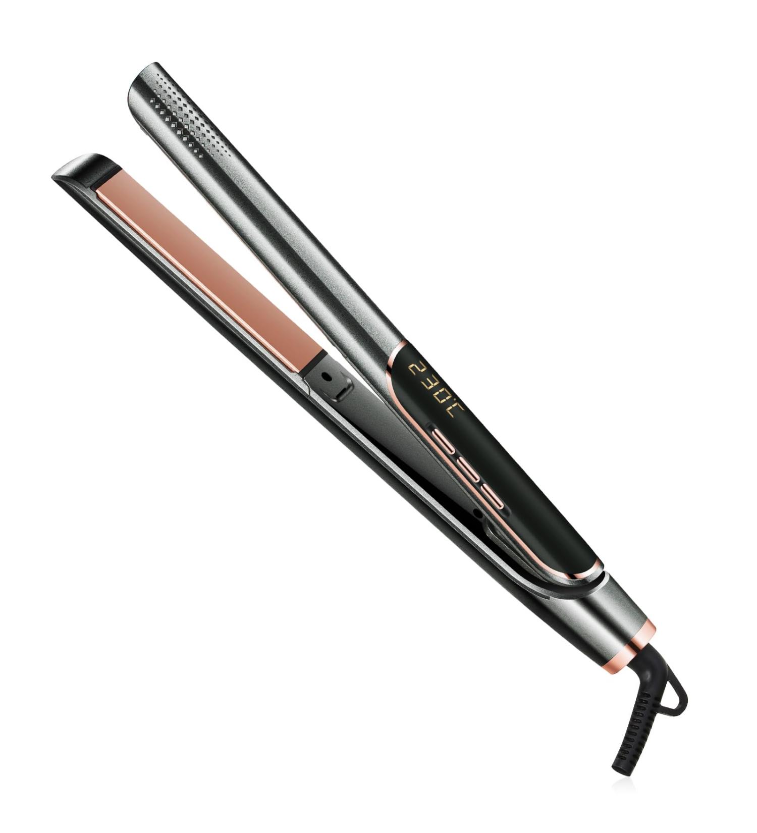 Professional Women's Hair Straighteners Layhou Straightening and Curling 2 in 1 Ceramic Plate Hair Straighteners Adjustable Temperature LCD Display Straightening Styling Tool for Long and Short Hair - Buy Online on GoSupps.com