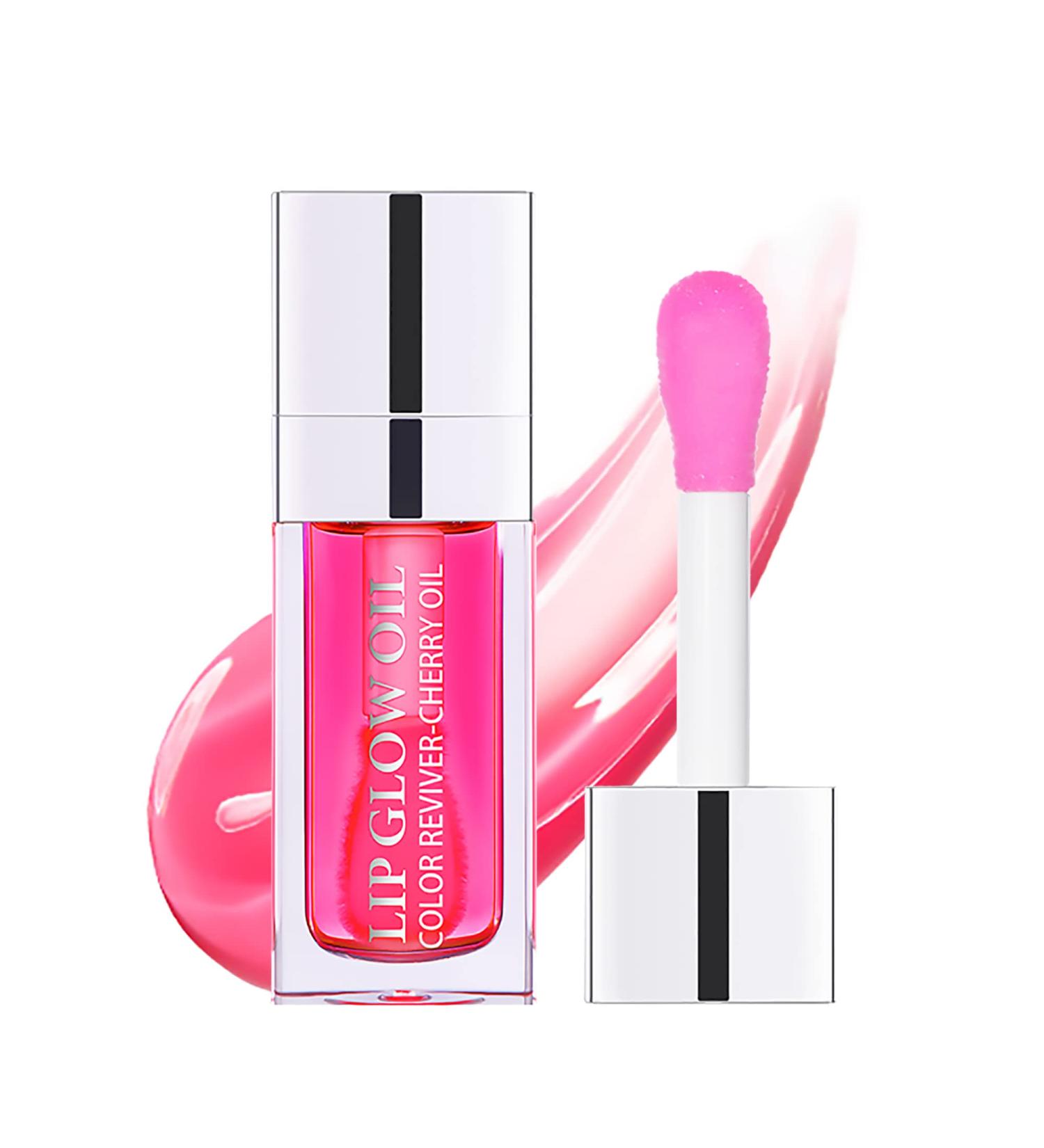 TENGLONG Raspberry Plumping Lip Oil - Long Lasting Hydration, Nourishing & Tinted for Lip Care | Non-sticky Lip Glow Oil - Buy Online on GoSupps.com