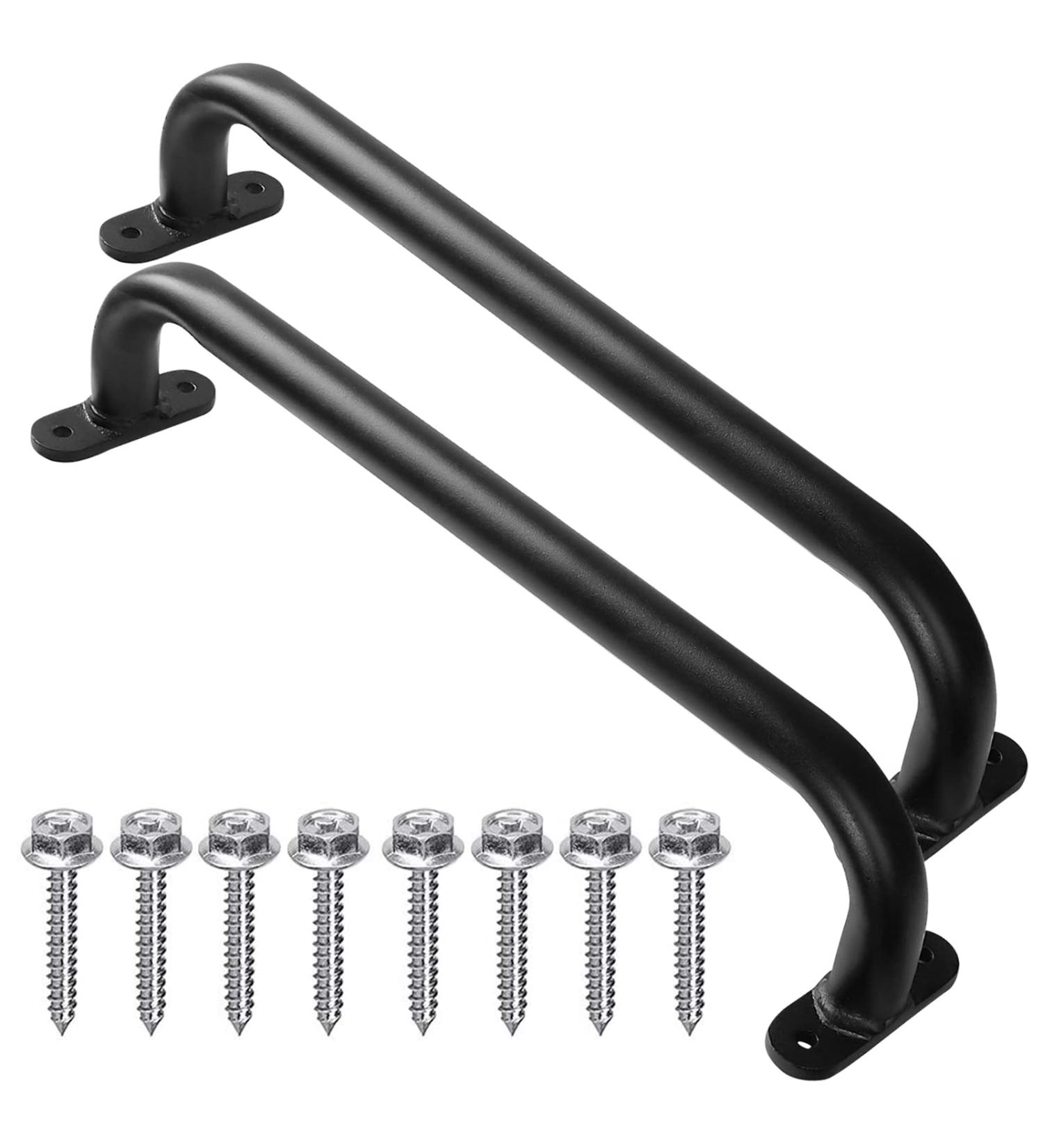 Purife 17.5 Inch Black Playground Handles Set of 2 - Swing Set Safety Handles - Playset Accessories for Playhouse, Treehouse, Jungle Gym - 2 Pack - Buy Online on GoSupps.com