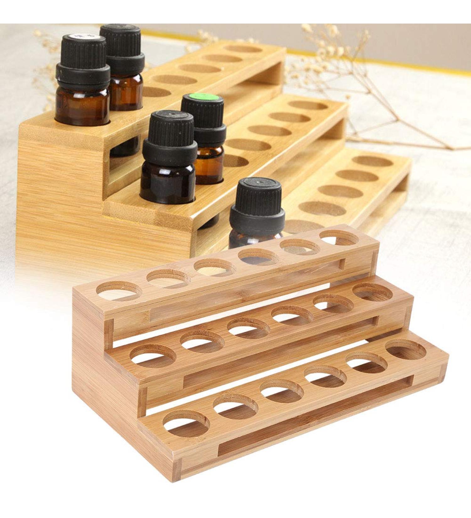 Topyond Bo te de rangement en bambou 35 mm Plant Therapy pour huiles essentielles pr sentoir pour bouteilles d'huiles essentielles escalier multi-grille pour le stockage des huiles essentielles - Buy Online on GoSupps.com