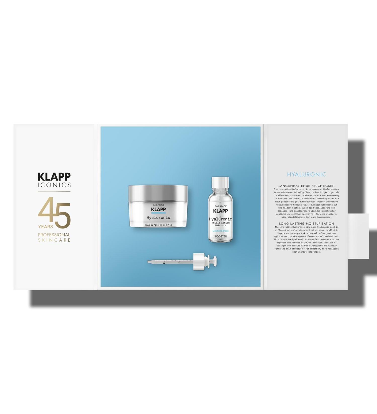 KLAPP Cosmetics KLAPP Iconic Bo te hyaluronique (cr me de jour et de nuit 50 ml | Booster 20 ml)