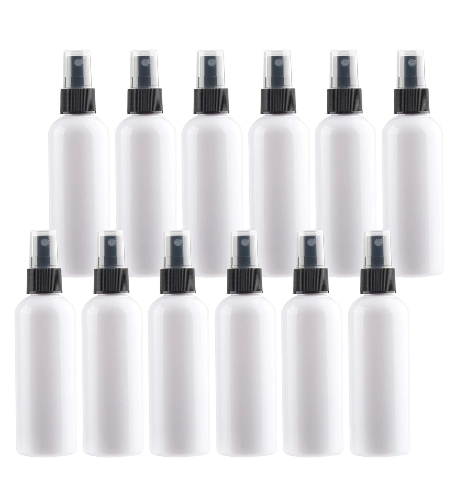 TIANZD 12 Pieces Empty 100 ml White PET Plastic Fine Mist Pump Spray Bottles with Black Top Portable Sprayer for Perfume Water Cosmetic Travel Containers Refillable 2x Funnel - Buy Online on GoSupps.com