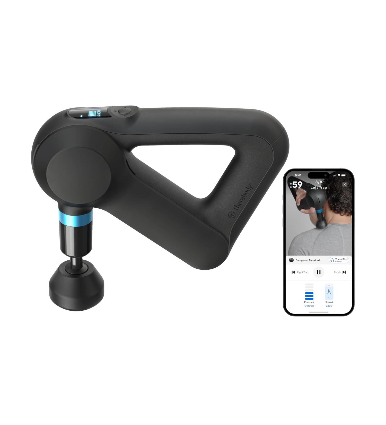 Theragun Elite - Handheld Electric Massage Gun - Bluetooth Enabled Percussion Therapy Device for Athletes - Powerful Deep Tissue Muscle Massager with QuietForce Technology - (Black - 5th Generation) - Buy Online on GoSupps.com