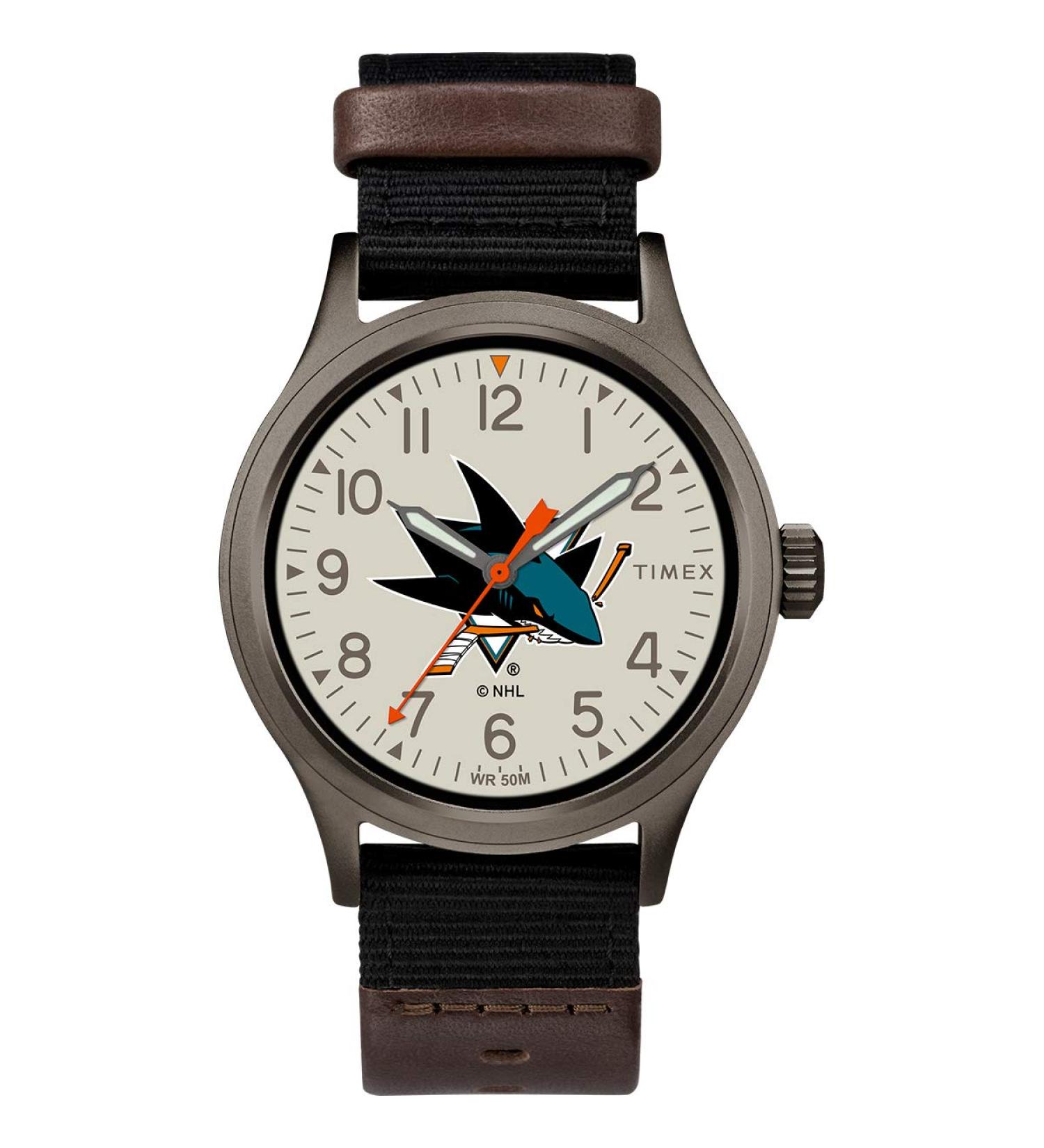 Timex NHL Men's 40mm Clutch Watch San Jose Sharks