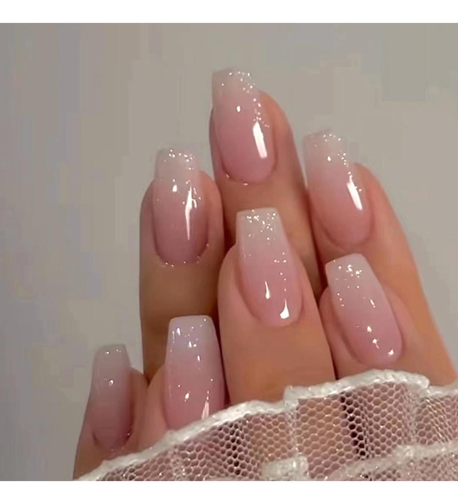 24 Pieces Pink Ballerina Stiletto Press-On Nails - Full Cover Acrylic Fingernails for Women & Girls - Perfect Nail Art Manicure - Buy Online on GoSupps.com