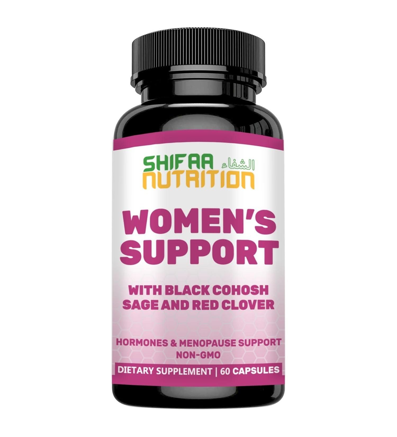 Hormones Balance & Menopause Supplements for Women | Hot Flashes & Mood Swings Relief | Halal Black Cohosh & Red Clover | 30 Servings - Buy Online on GoSupps.com