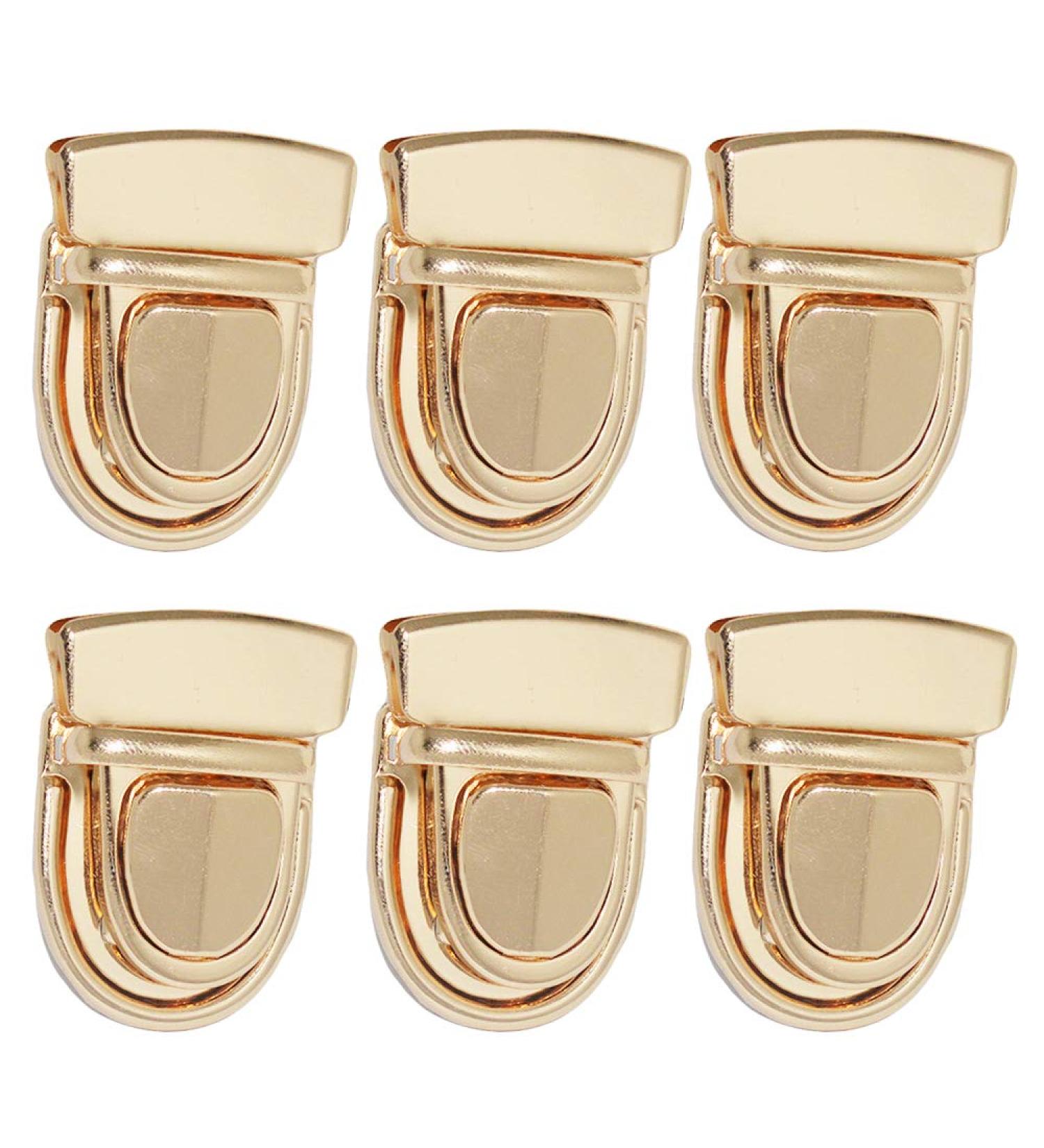6 pcs Gold Tuck Lock Clasp Catch Purse Fasteners for DIY Wallets and Handbags - Buy Online on GoSupps.com