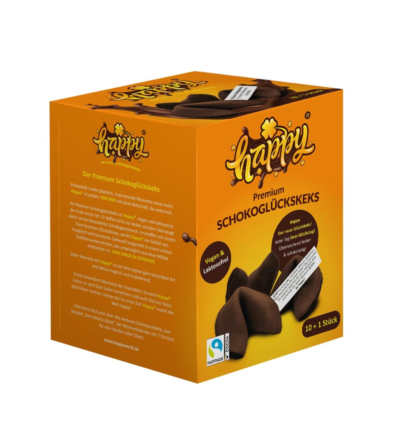 HAPPYKEKS Fortune Cookies - Buy 10 Get 1 FREE | Chocolate Cookies Pack of 11 (6g each) - Perfect for Gifts & Treats - Buy Online on GoSupps.com