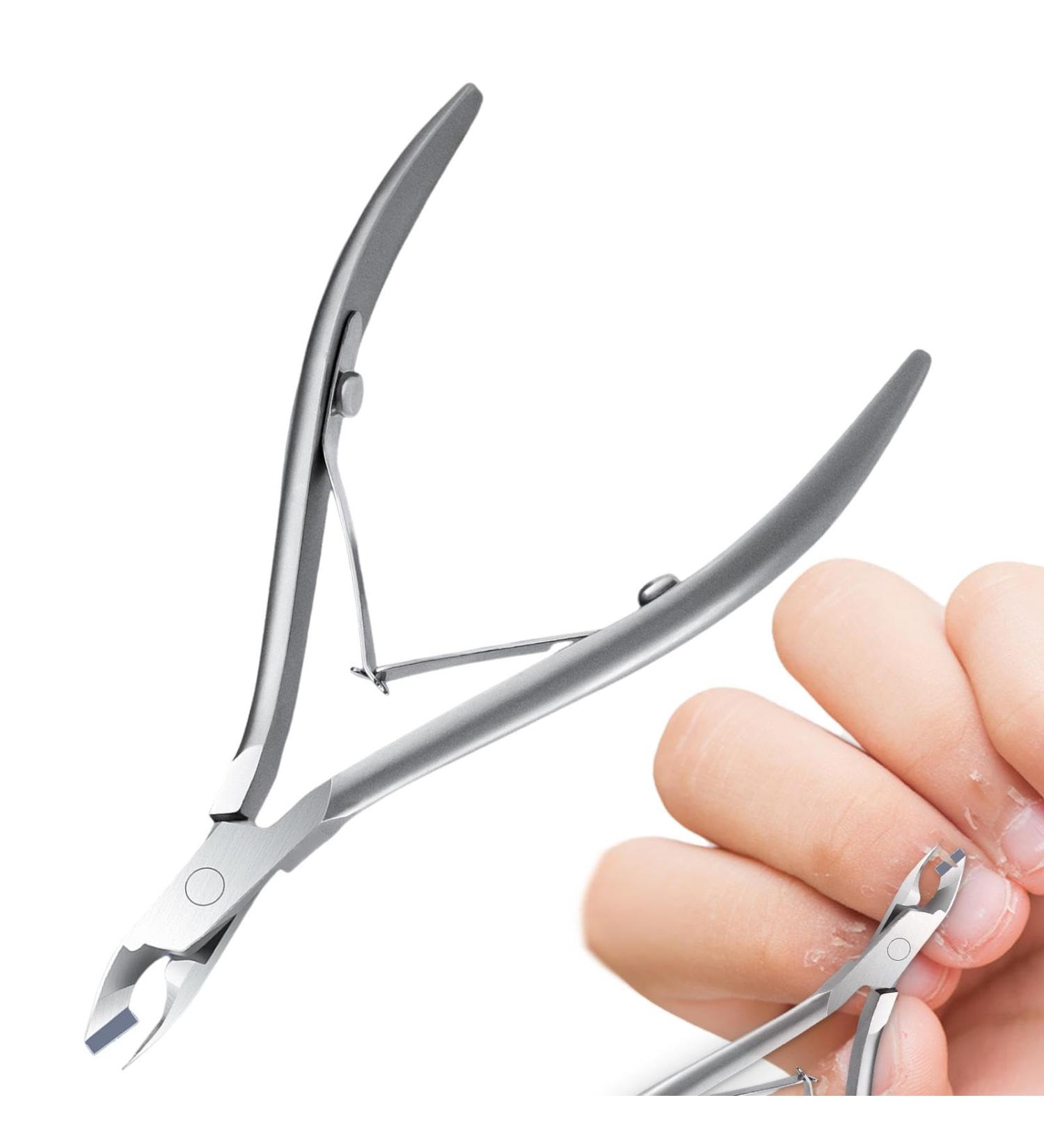 AEZON Cuticle Cutter for Nails - Ergonomic Handle Cuticle Clippers Ergonomic Handle Cuticle Clippers Stainless Steel Clippers Cutter Portable Toe Pliers for Nails - Buy Online on GoSupps.com