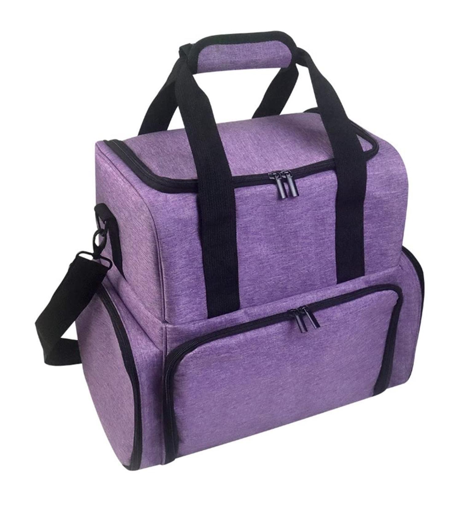 Bsowte Portable Nail Polish Bag with Shoulder Strap Removable Divider Multipurpose Travel Bag Purple purple - Buy Online on GoSupps.com