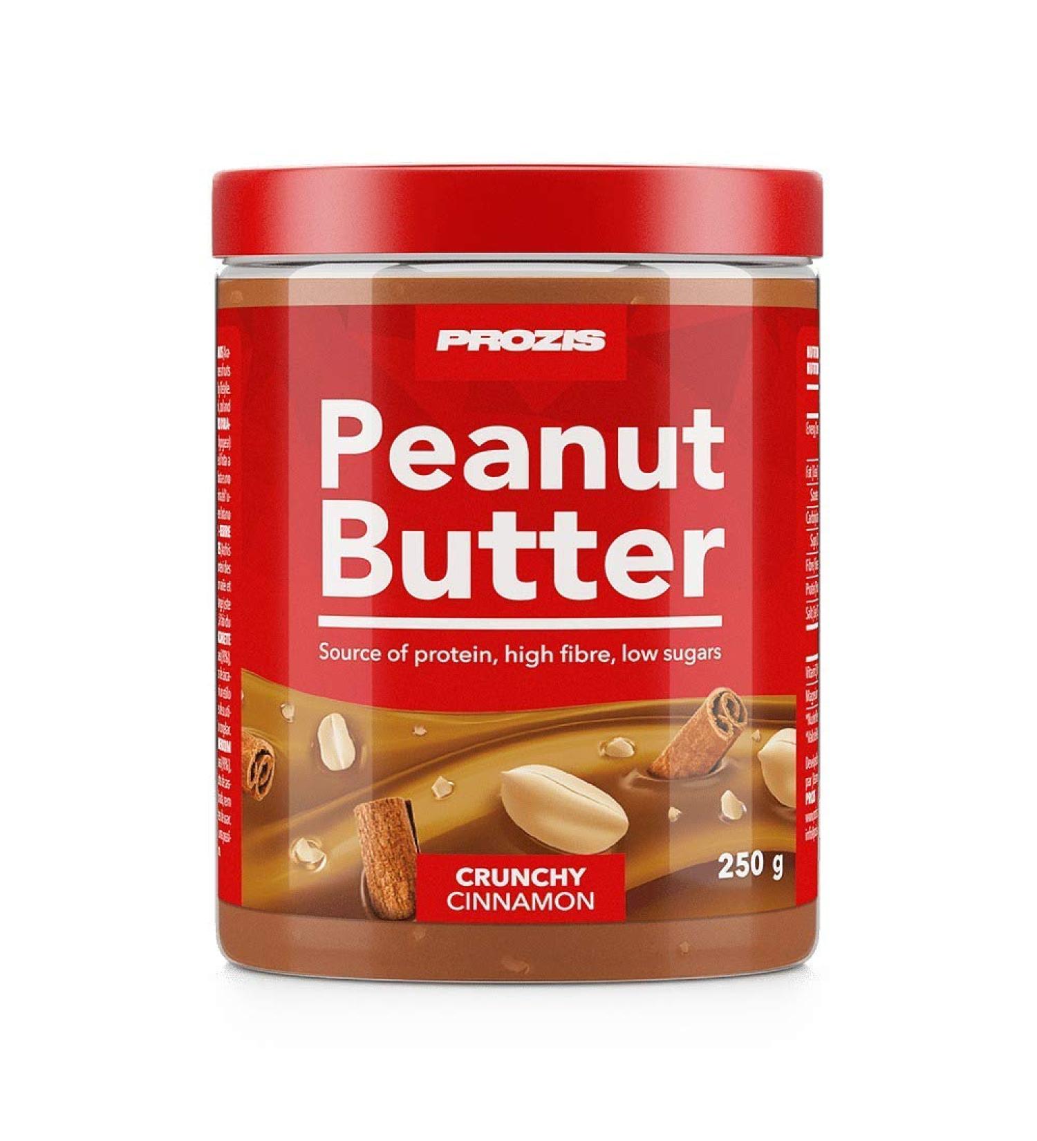 Prozis Peanut Butter Cinnamon Brioche Flavor 250g Crunchy Natural Protein Source - Covient for Vegans Koshers and Halals Diets - Buy Online on GoSupps.com