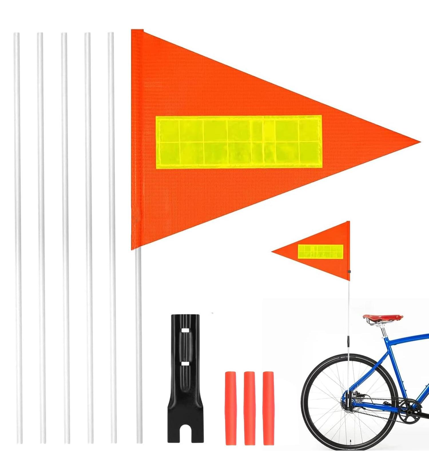 NVTRSD Reflective Bicycle Flag - Safety Flags for Kids | 5-Piece AHR Wheel Flag Set - Child Bicycle Pennants & Trailer Flags - Buy Online on GoSupps.com