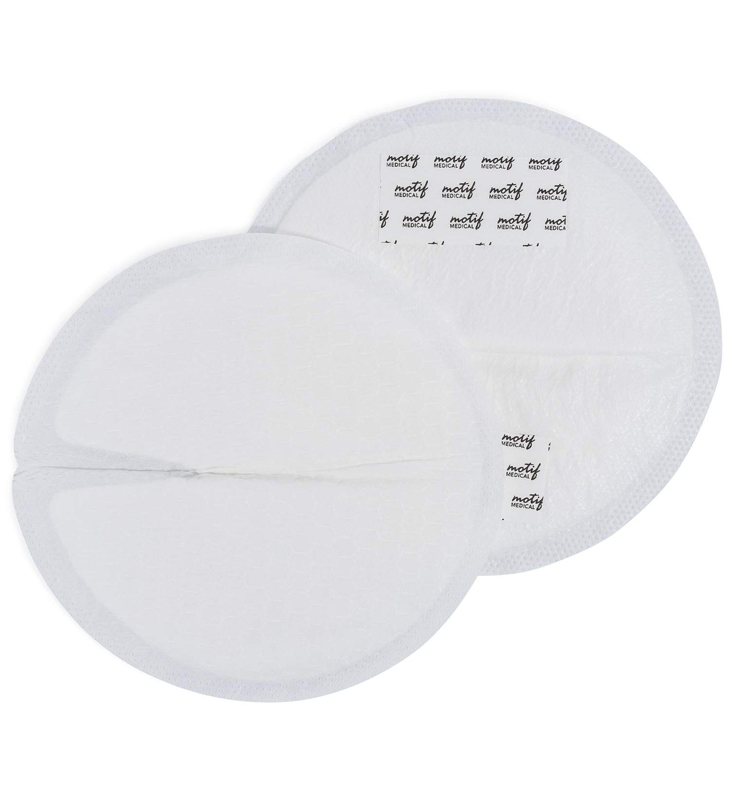 Motif Medical Disposable Nursing Pads - 60 Pack, Natural and Breathable Material, High Absorbency and Leak Protection, Adhesive Strips included - Buy Online on GoSupps.com
