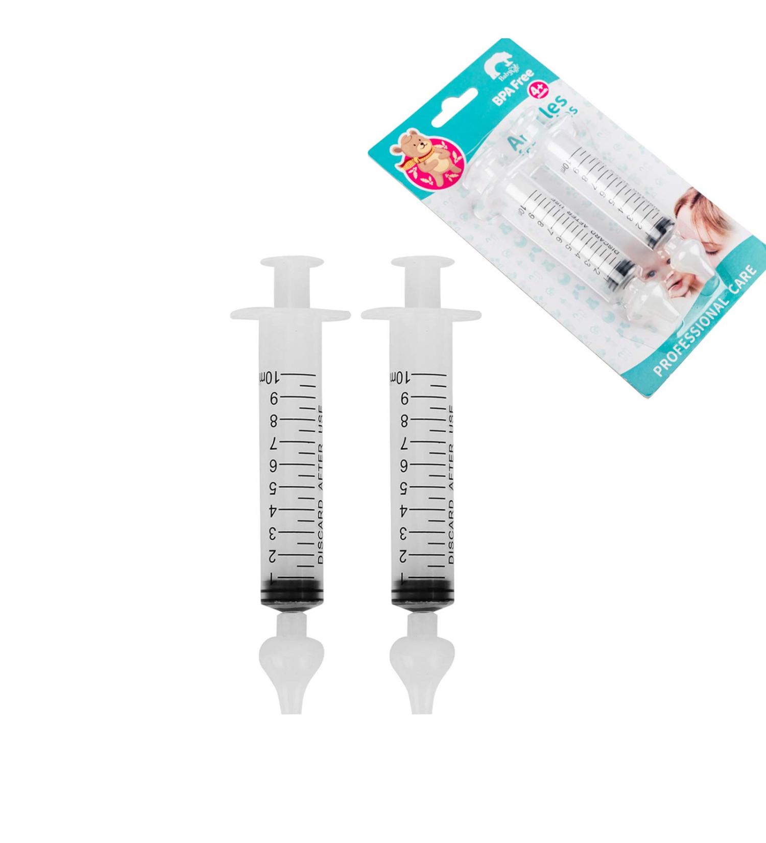 Syringe Nasal Irrigator for Babies - Portable Infant Nose Cleaner, Natural Relief & Hygiene (2 Pack) - Buy Online on GoSupps.com