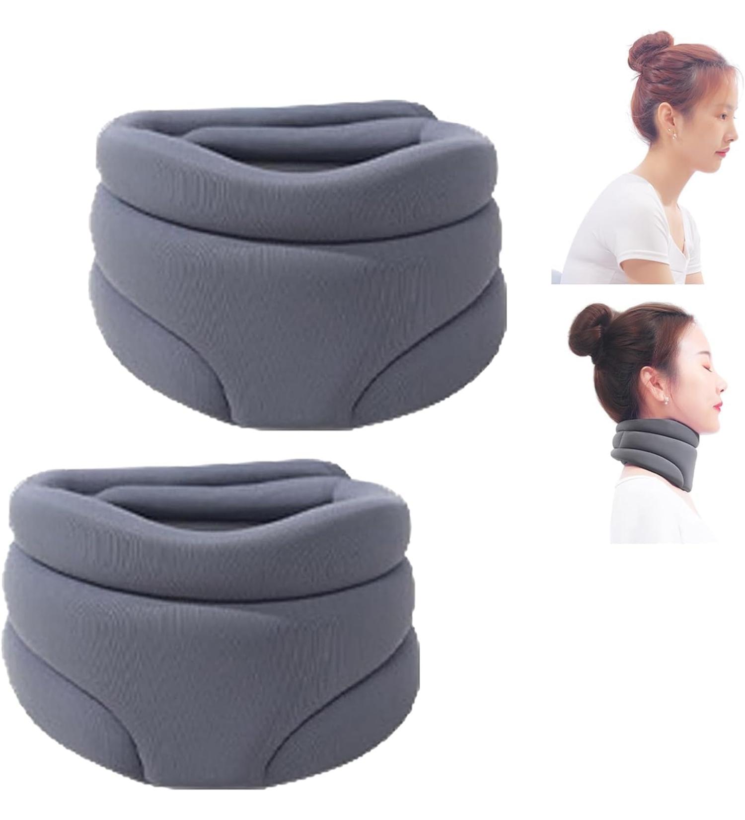 Soft Foam Neck Brace Universal Cervical Collar Neck Brace for Neck Pain Relief Adjustable Neck Support Brace for Sleeping Wraps Keep Vertebrae Stable and Aligned yl-105023(2*Gray) - Buy Online on GoSupps.com