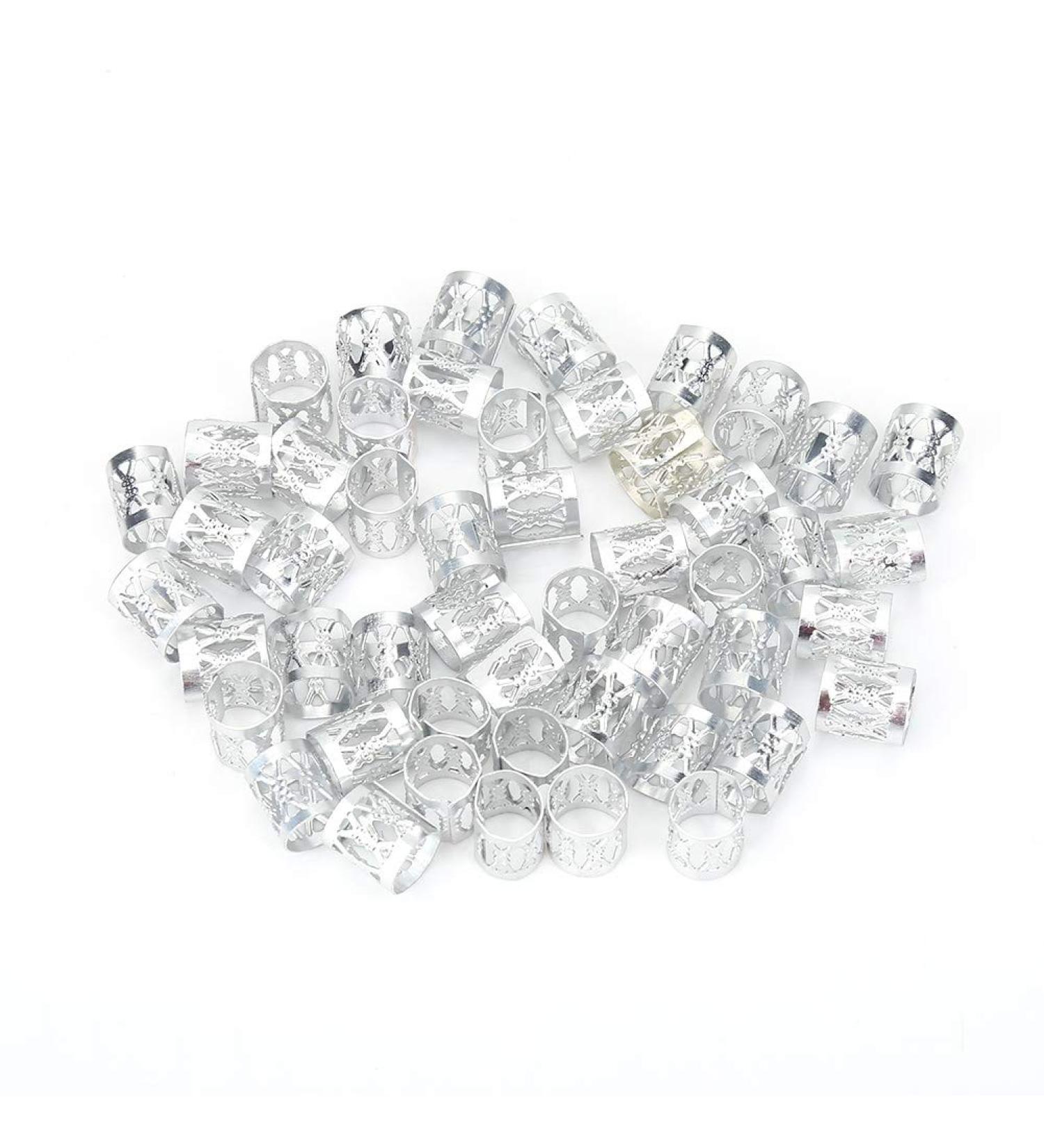 Hair Braid Beads Adjustable Metal Rings Cuff Hair Beauty Decoration Tools Accessories(#2) - Buy Online on GoSupps.com